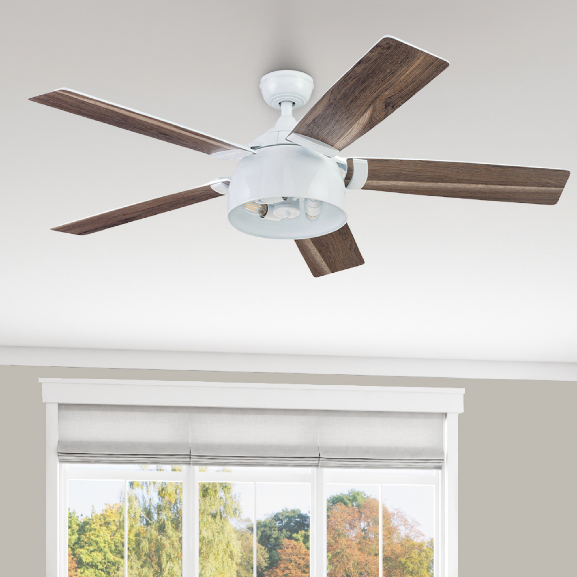 52 Inch Octavia, Bright White, Remote Control, Ceiling Fan