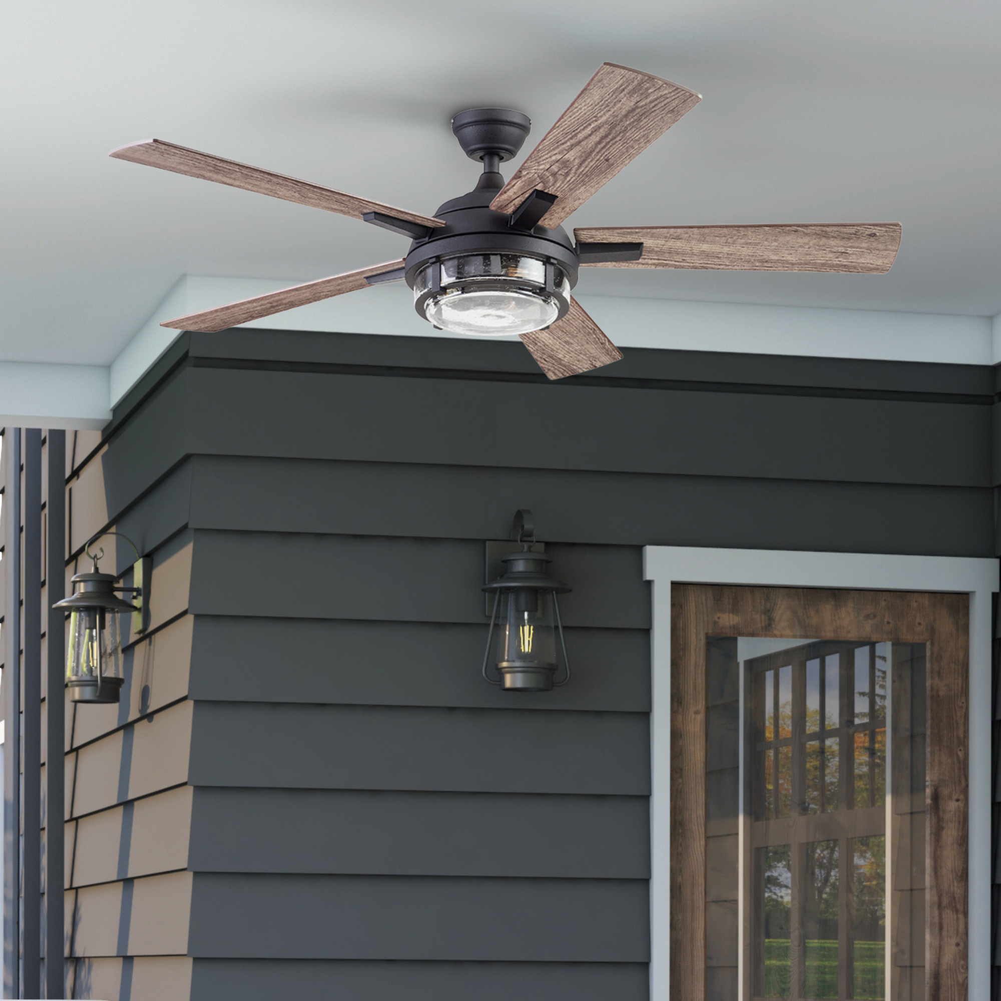 52 Inch Freyr, Textured Black, Remote Control, Indoor/Outdoor Ceiling Fan