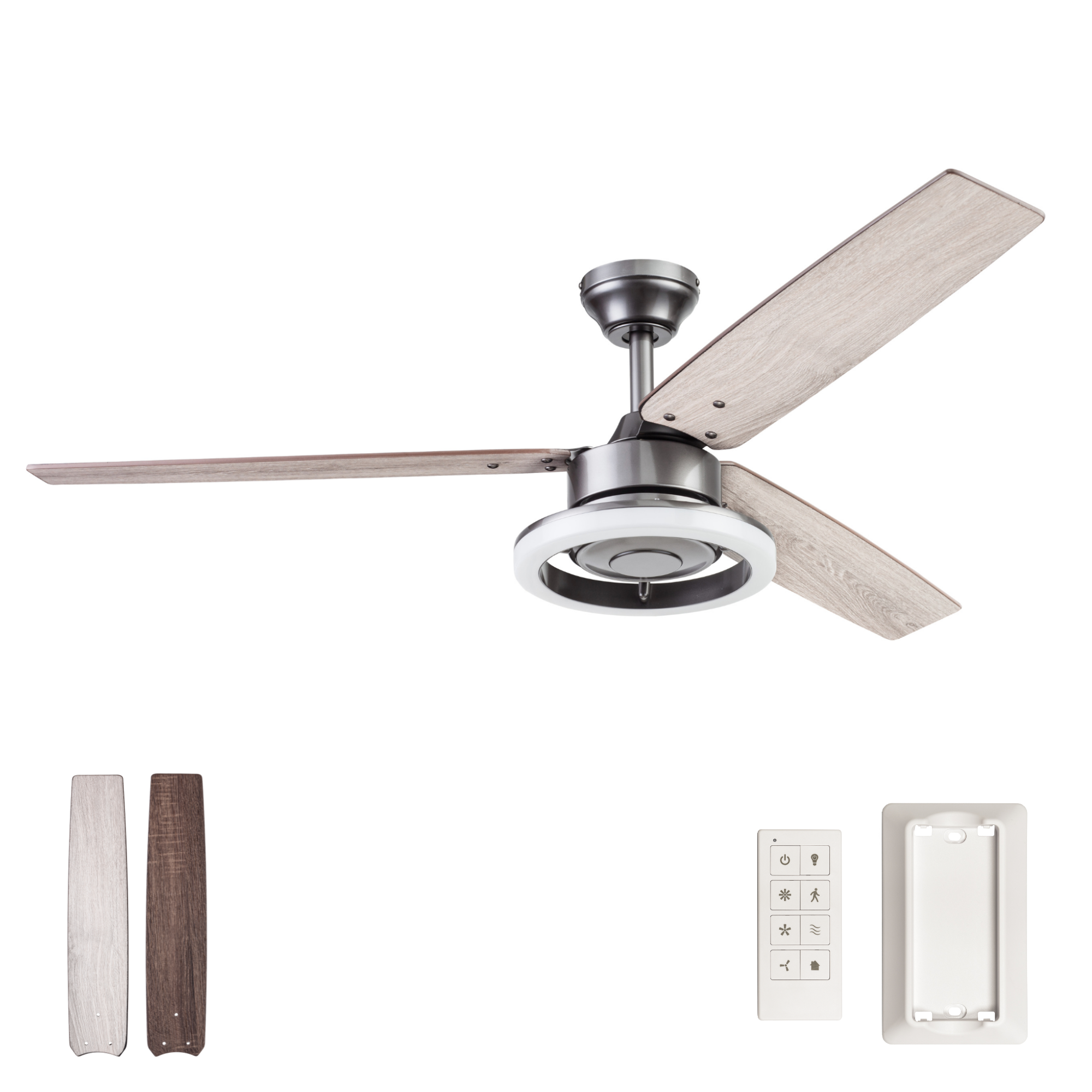 52 Inch Orbis, Gun Metal, Remote Control, Ceiling Fan