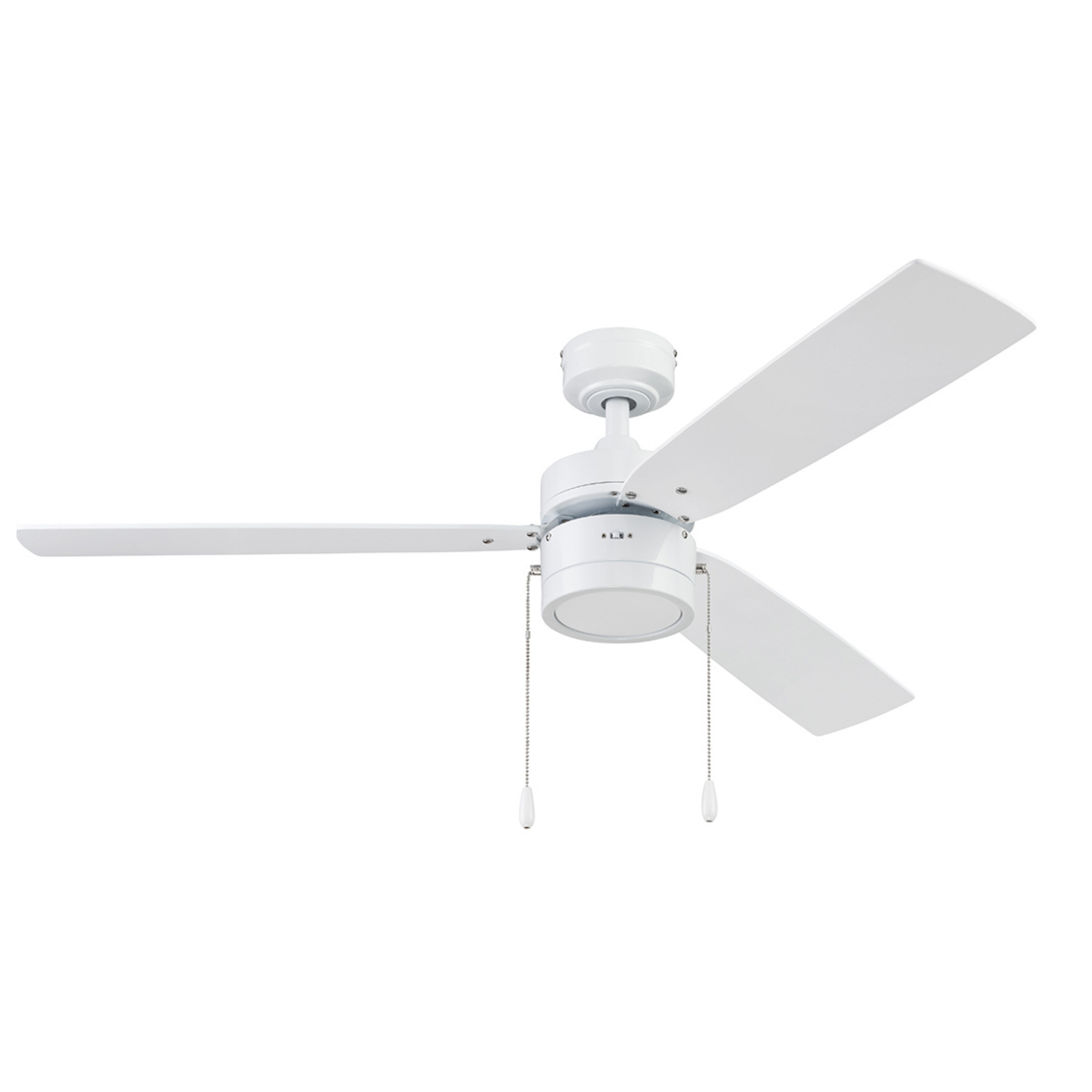 52 Inch Madrona, White, Pull Chain, Ceiling Fan