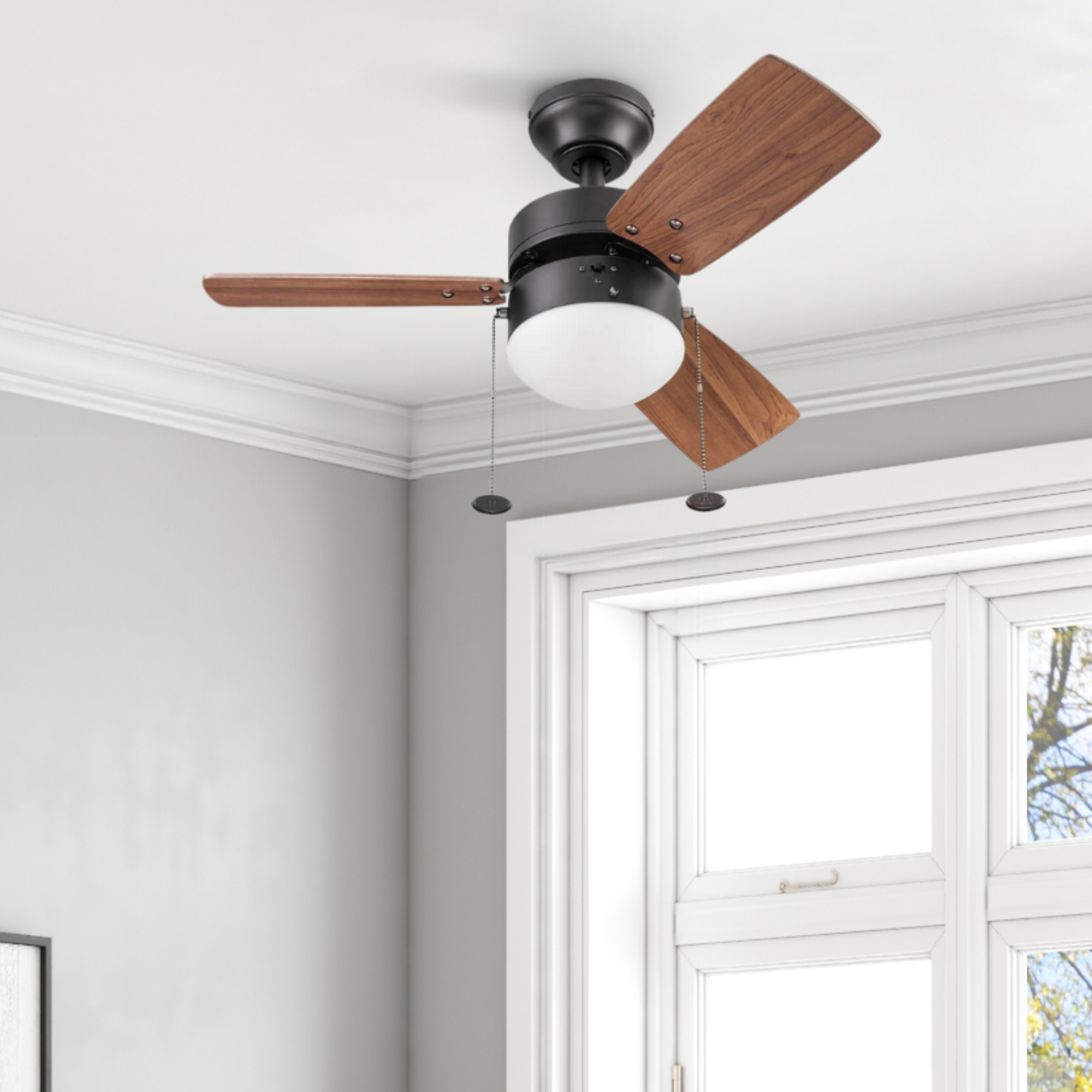 30 Inch Rawling, Espresso, Pull Chain, Ceiling Fan