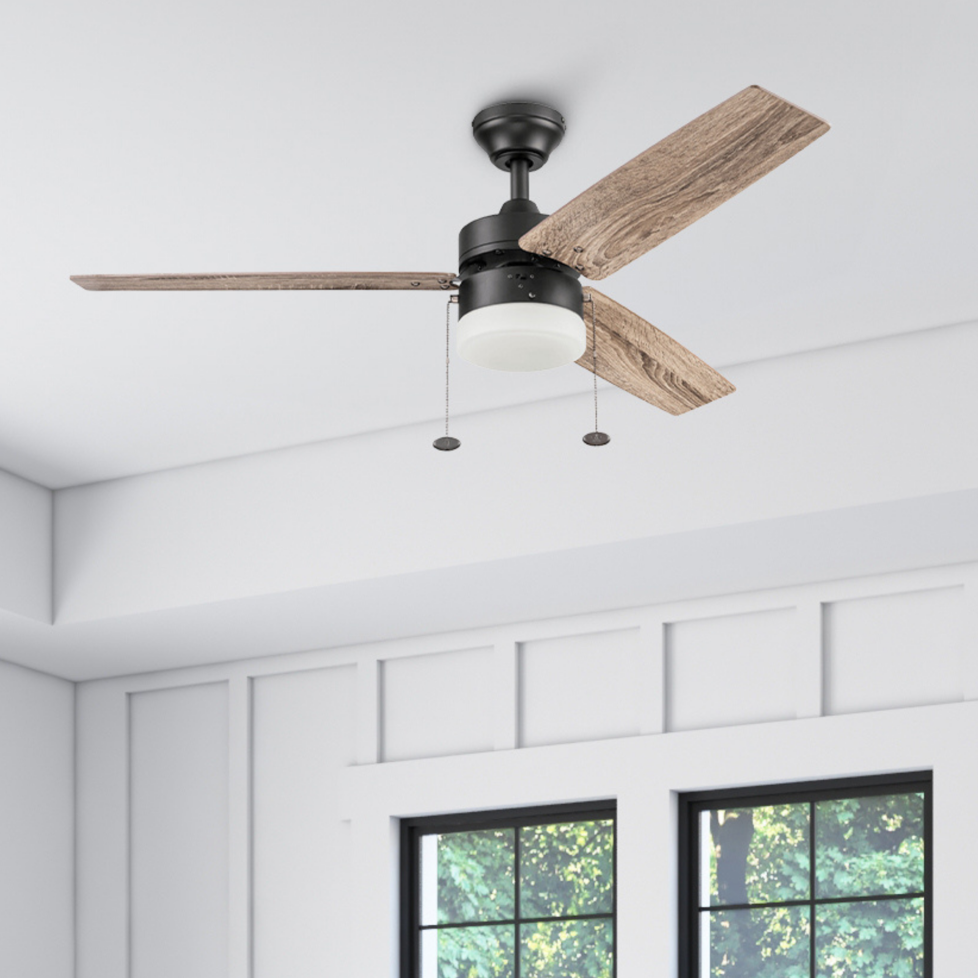 48 Inch Reston, Bronze, Pull Chain, Ceiling Fan