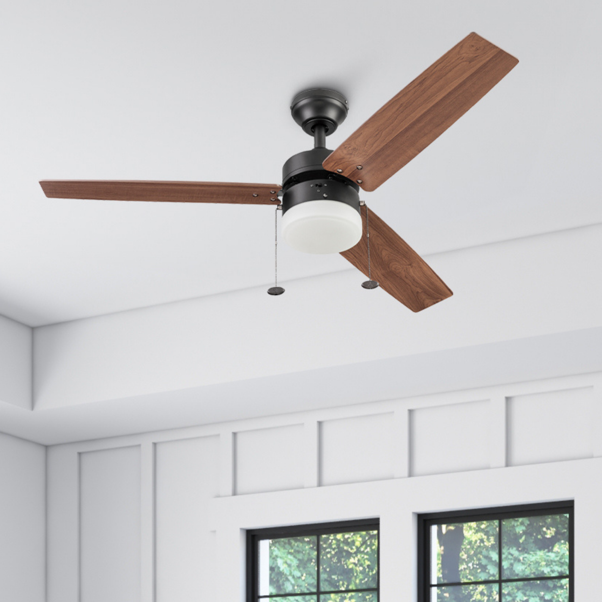 48 Inch Reston, Bronze, Pull Chain, Ceiling Fan