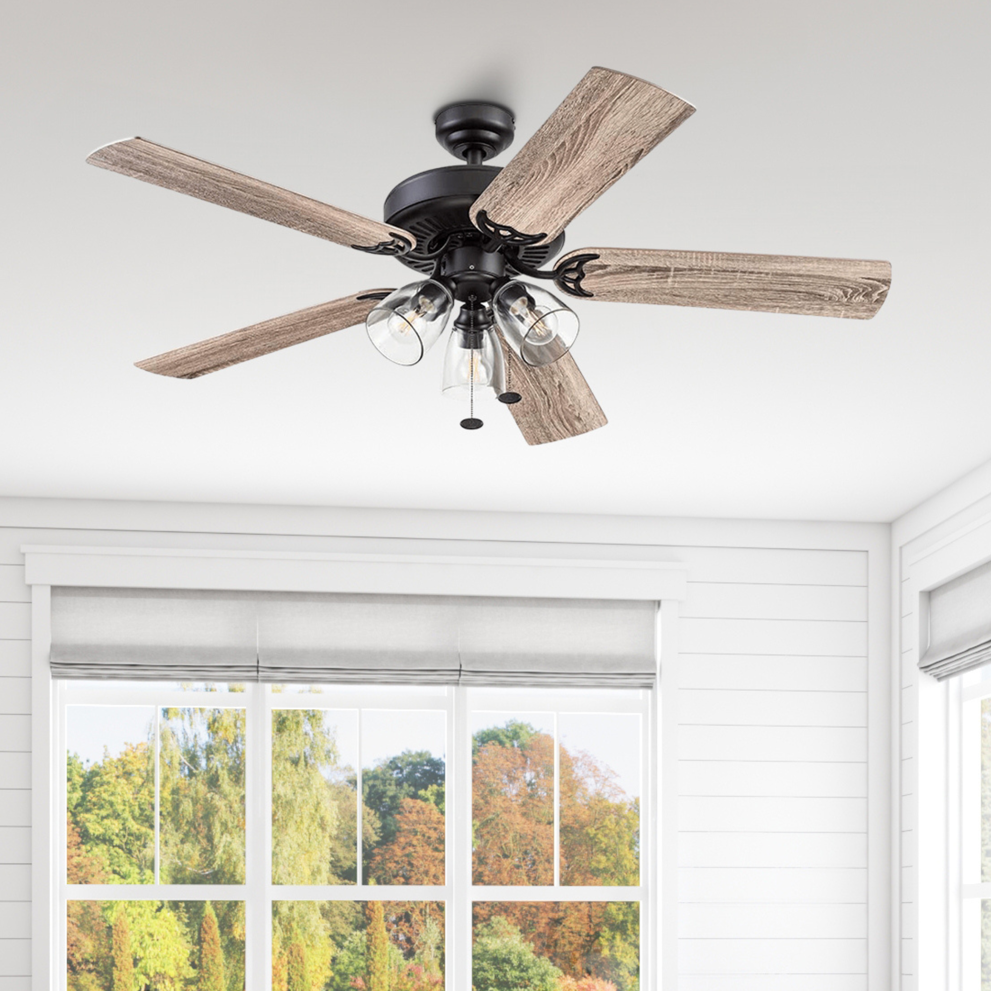 52 Inch Saybrook, Espresso Bronze, Pull Chain, Ceiling Fan