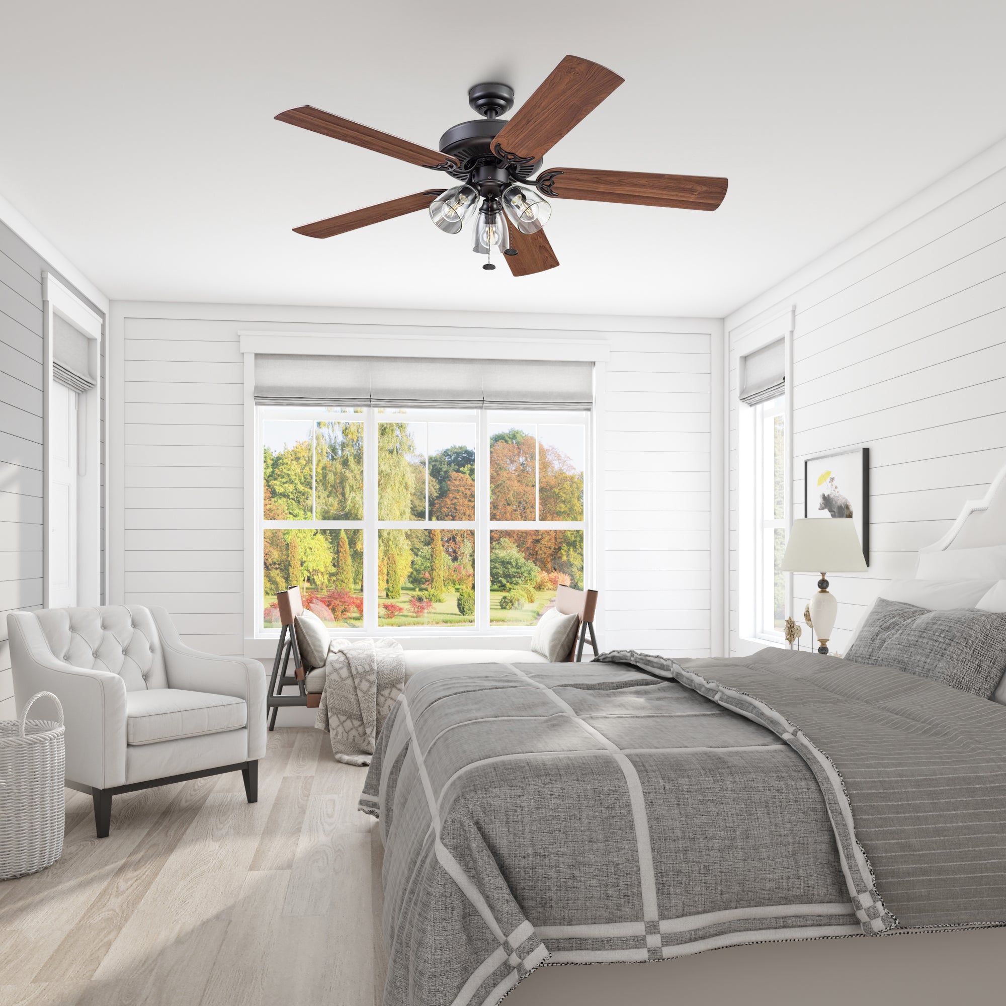 52 Inch Saybrook, Espresso Bronze, Pull Chain, Ceiling Fan