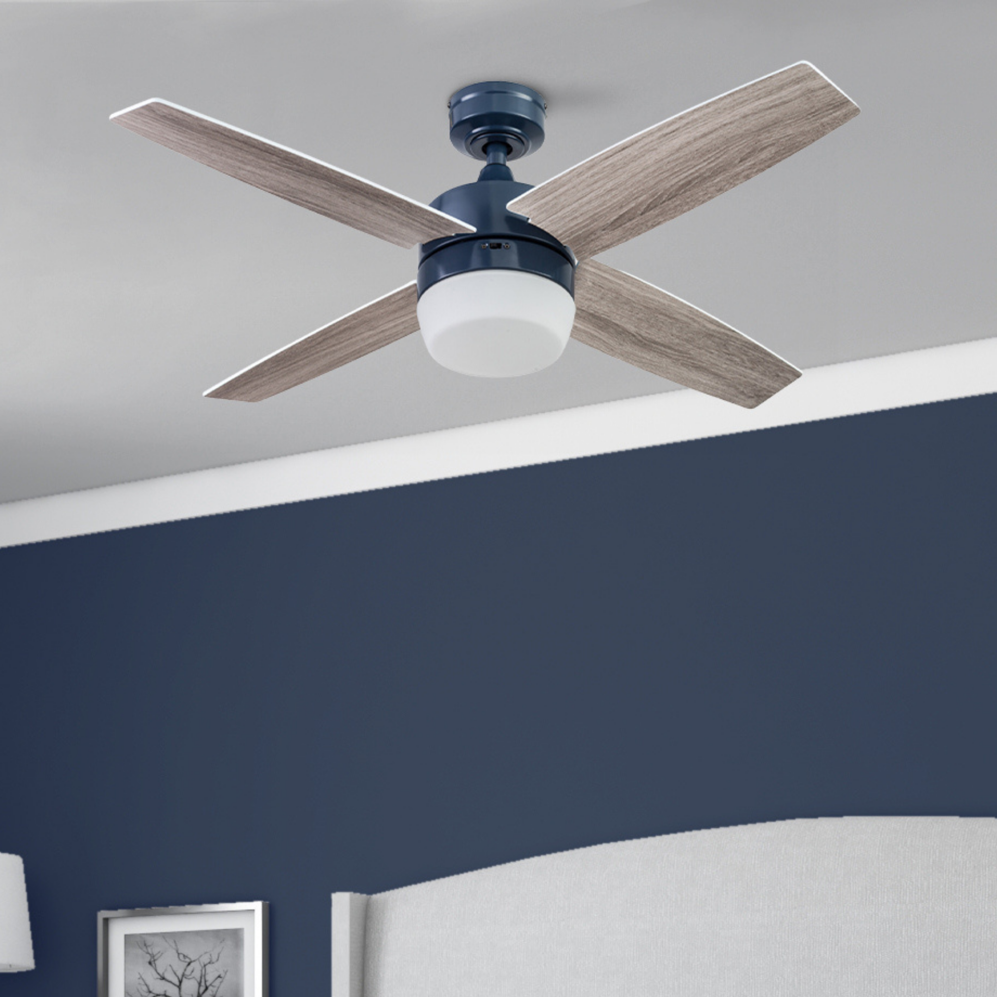 44 Inch Atlas, Sapphire Blue, Remote Control, Ceiling Fan