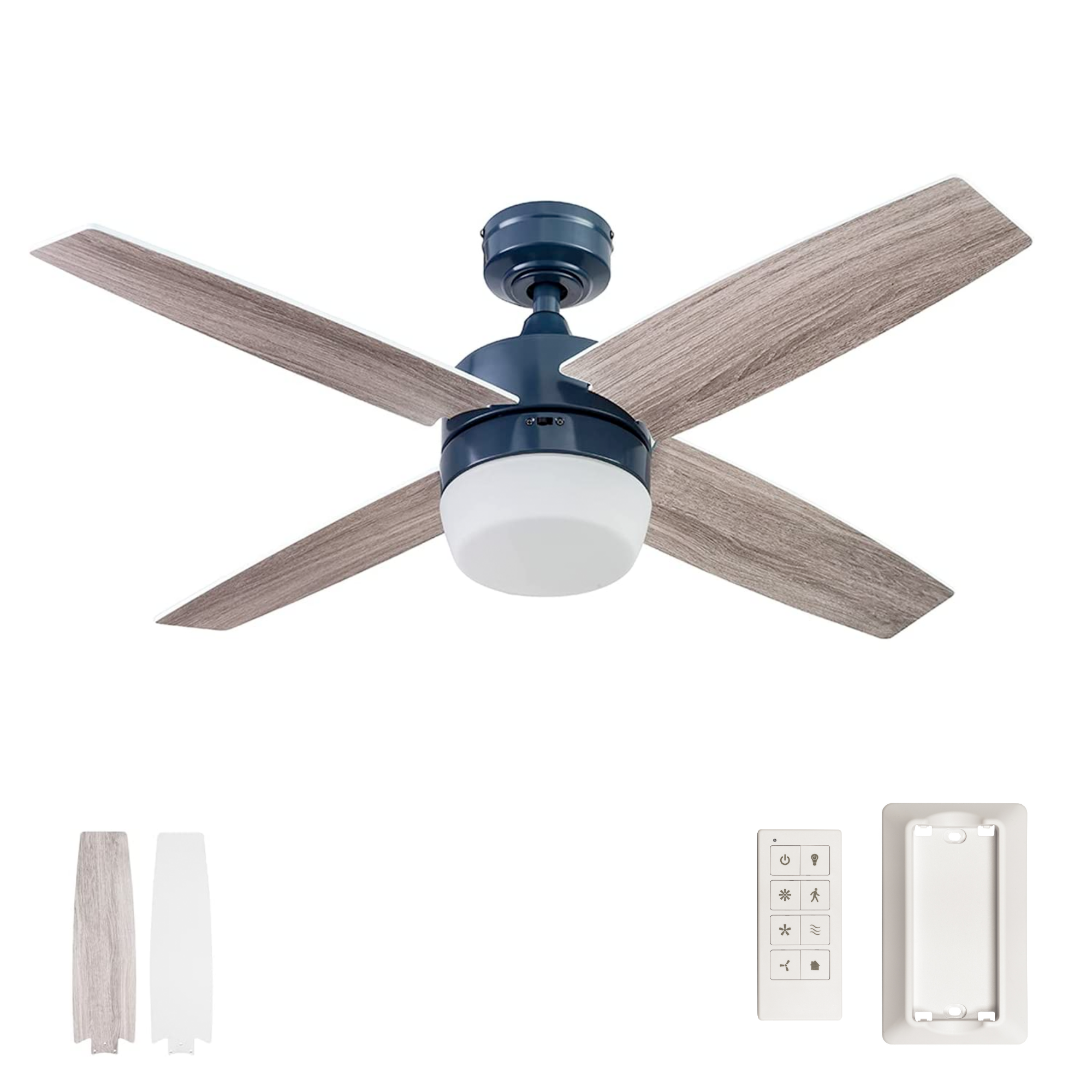 44 Inch Atlas, Sapphire Blue, Remote Control, Ceiling Fan