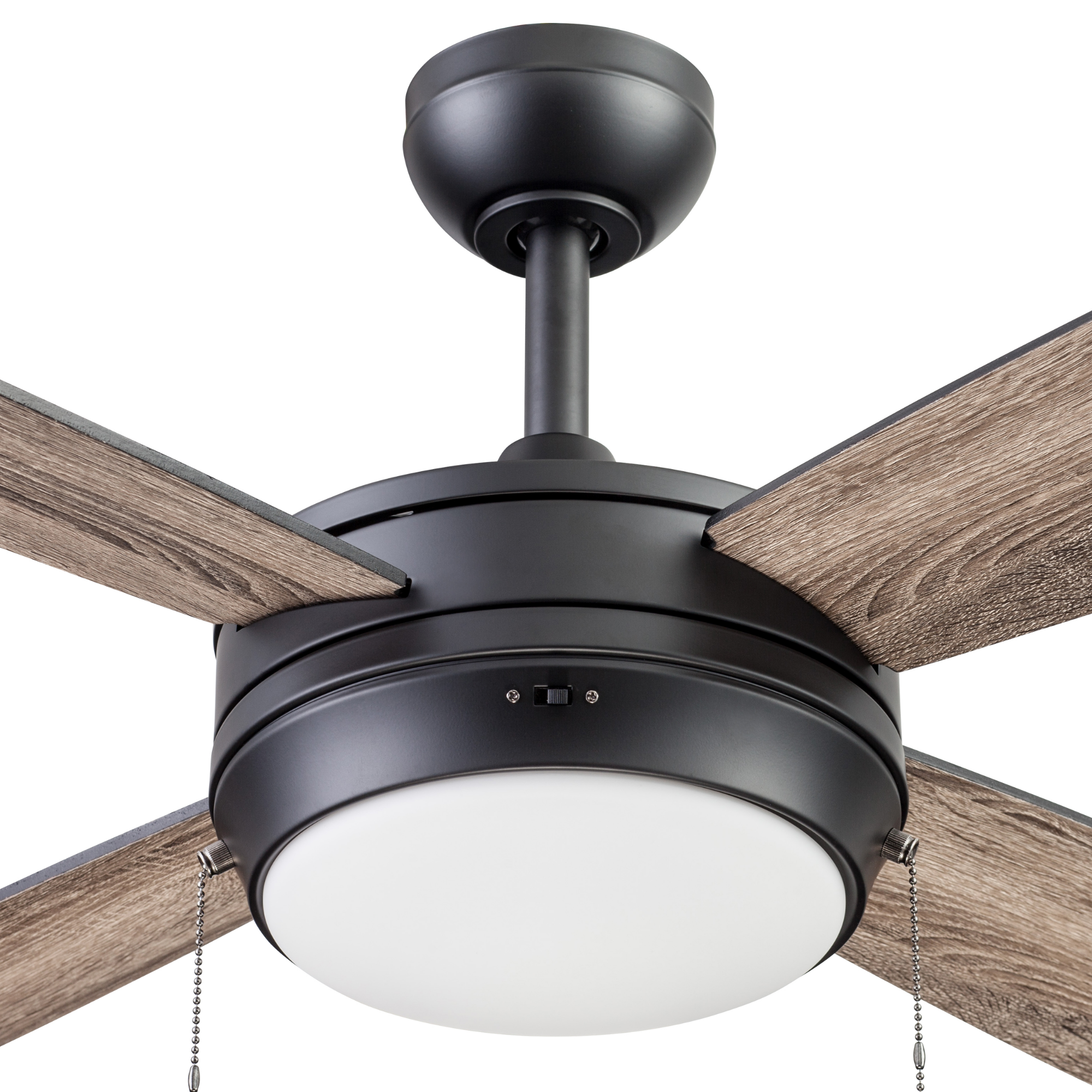 52 Inch Kailani, Matte Black, Pull Chain, Ceiling Fan