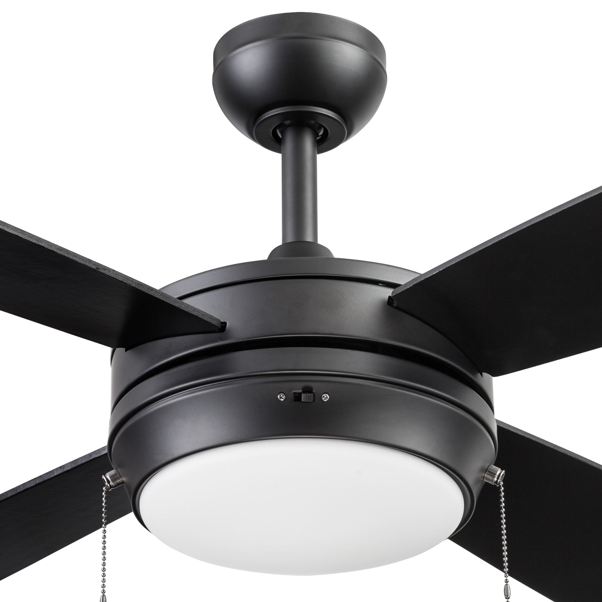 52 Inch Kailani, Matte Black, Pull Chain, Ceiling Fan