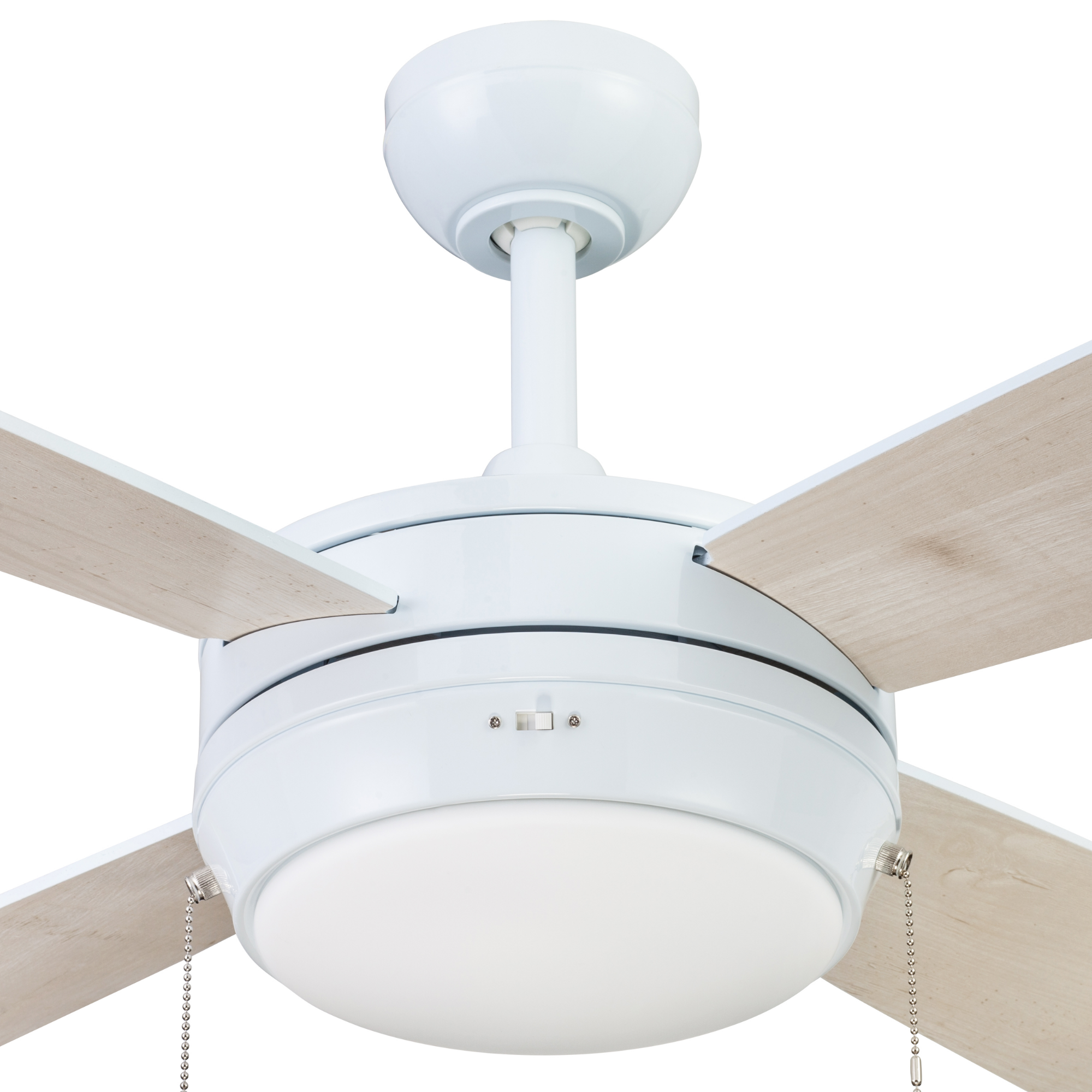 52 Inch Kailani, Bright White, Pull Chain, Ceiling Fan