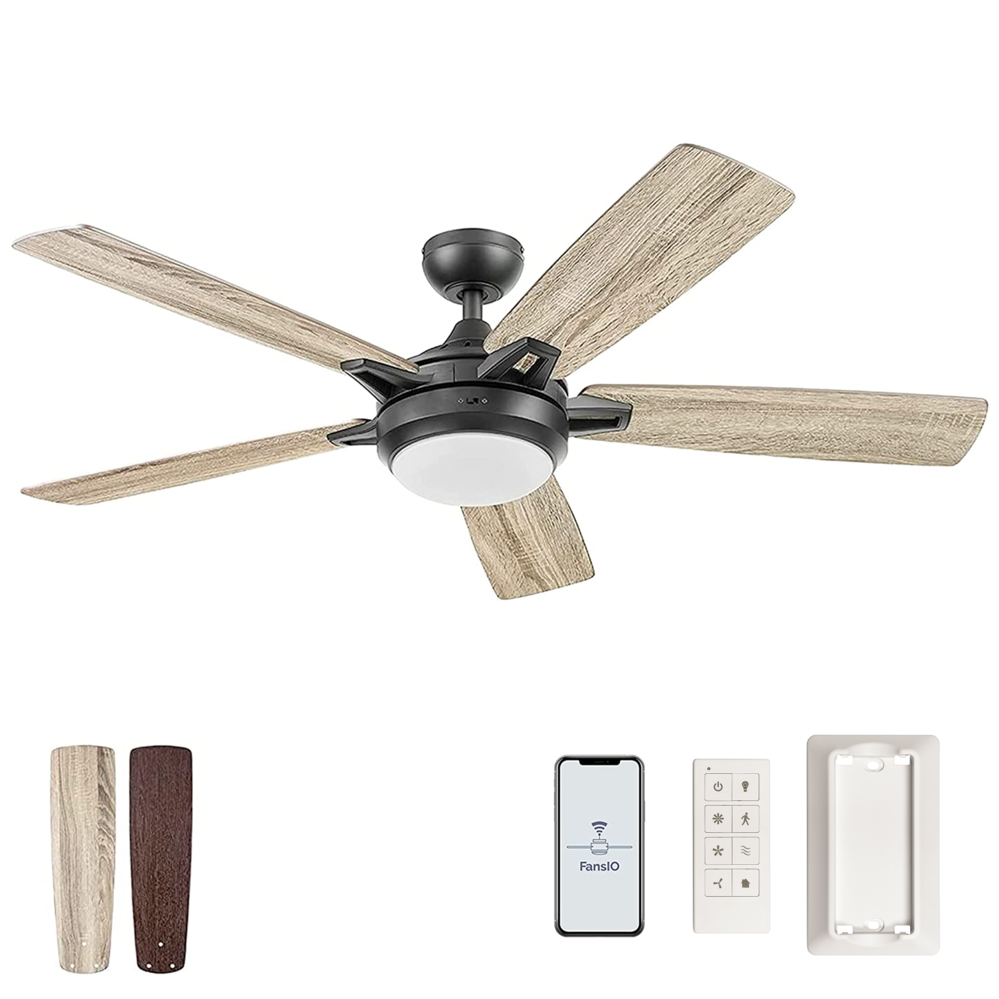 52 Inch Lorelai, Espresso, Remote Control, Smart Ceiling Fan