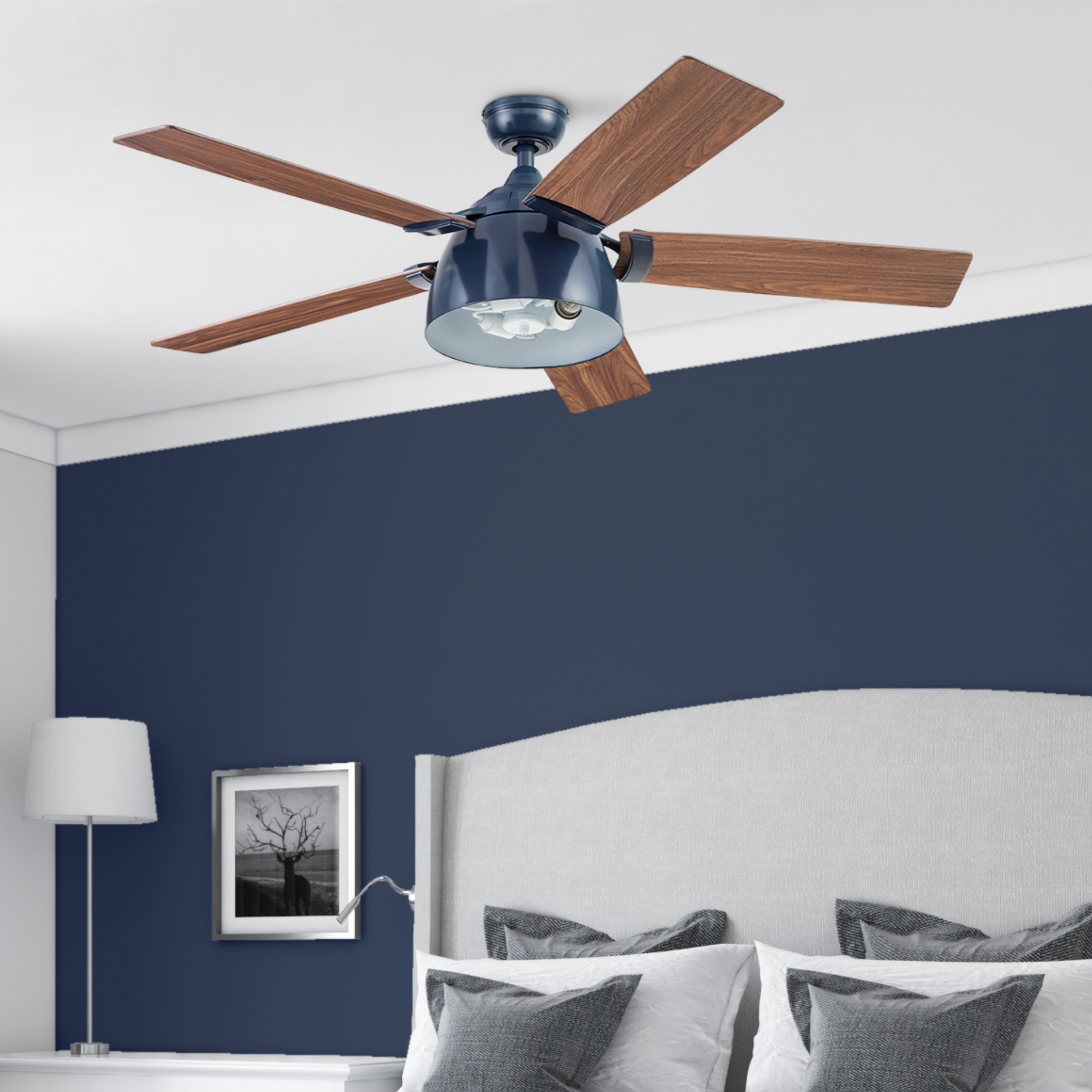 52 Inch Octavia, Sapphire Blue, Remote Control, Ceiling Fan