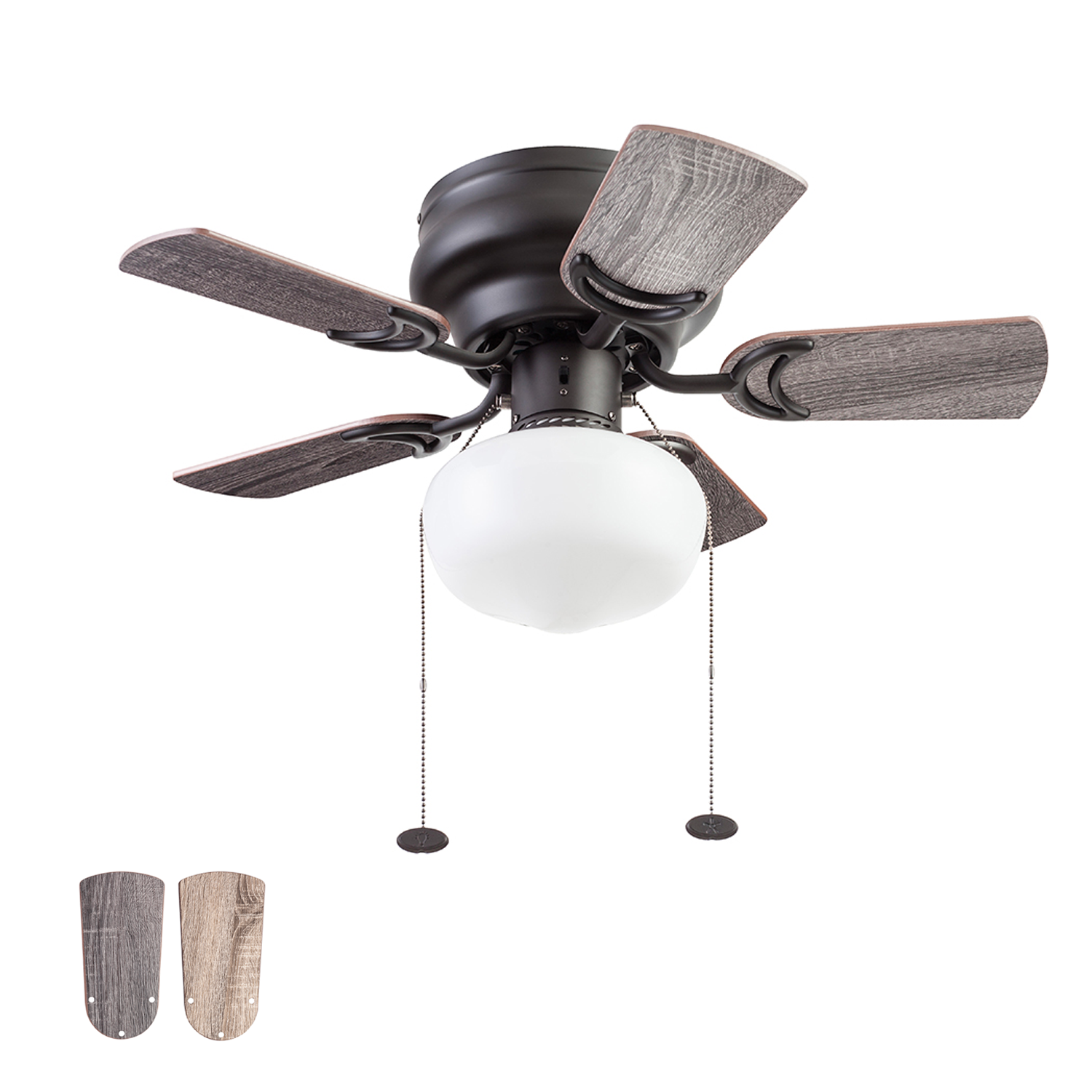 28 Inch Hero, Bronze, Pull Chain, Ceiling Fan