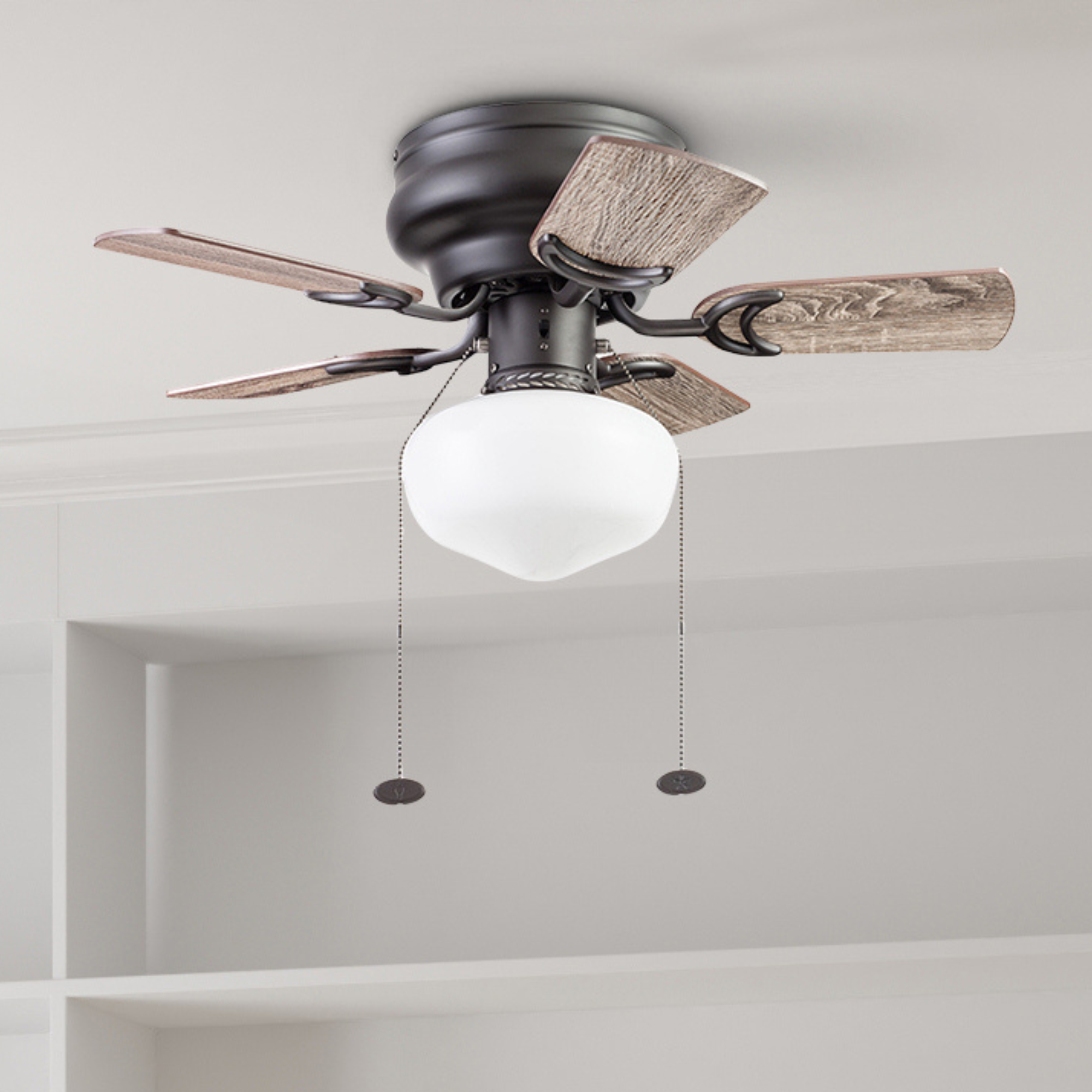 28 Inch Hero, Bronze, Pull Chain, Ceiling Fan