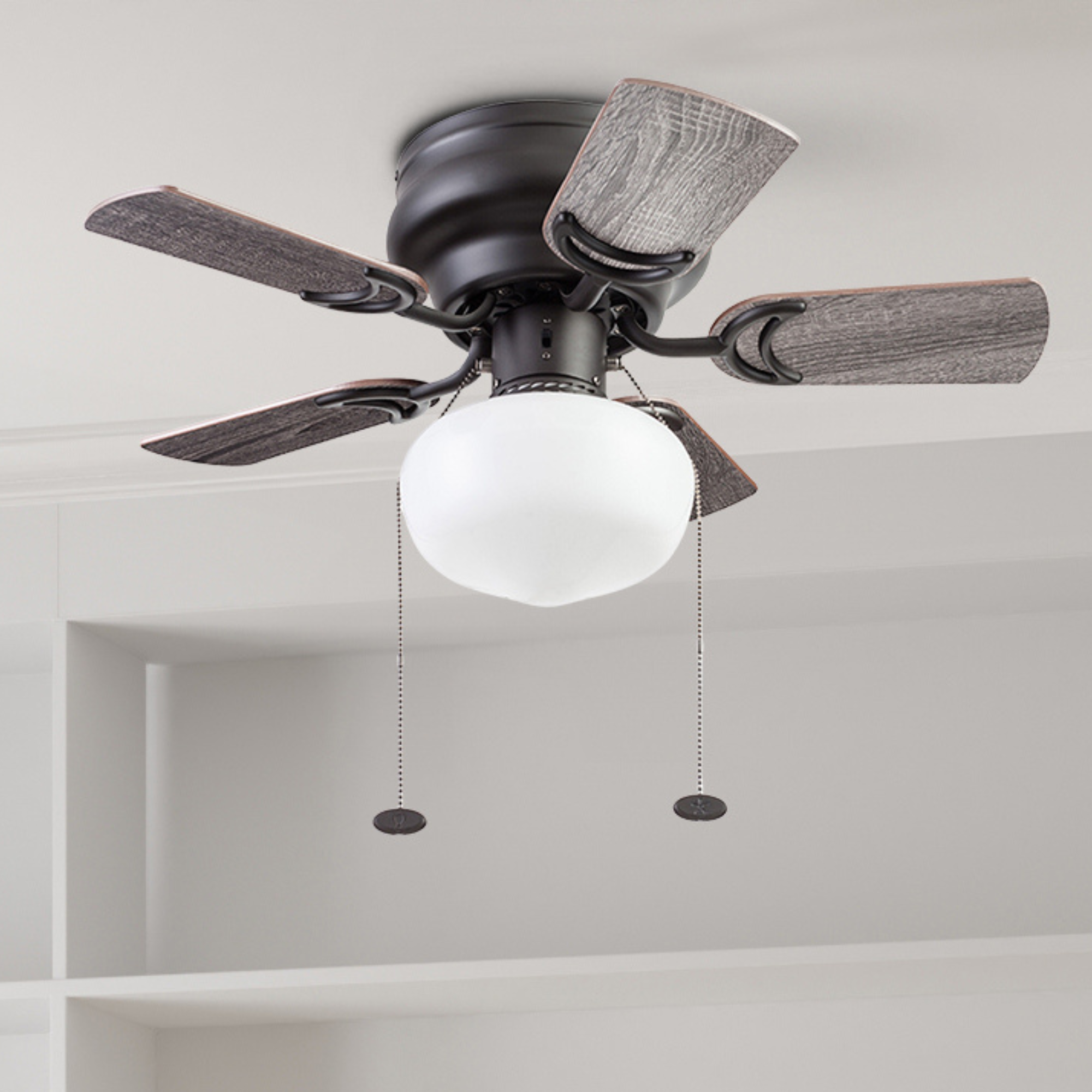 28 Inch Hero, Bronze, Pull Chain, Ceiling Fan