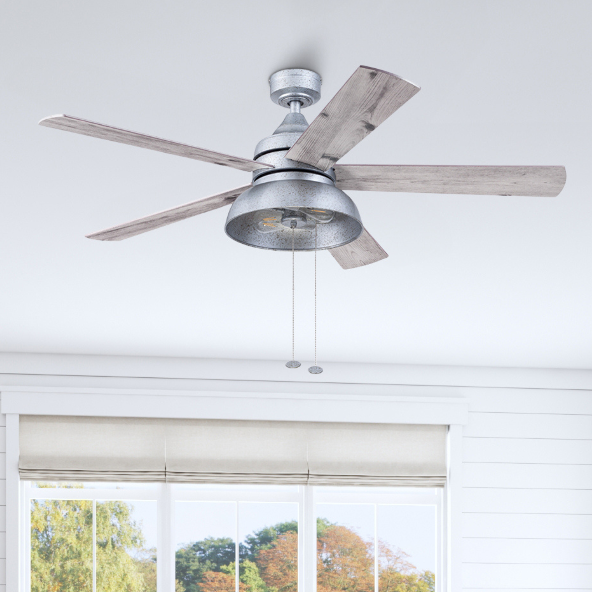 52 Inch Brightondale, Galvanized, Pull Chain, Indoor/Outdoor Ceiling Fan