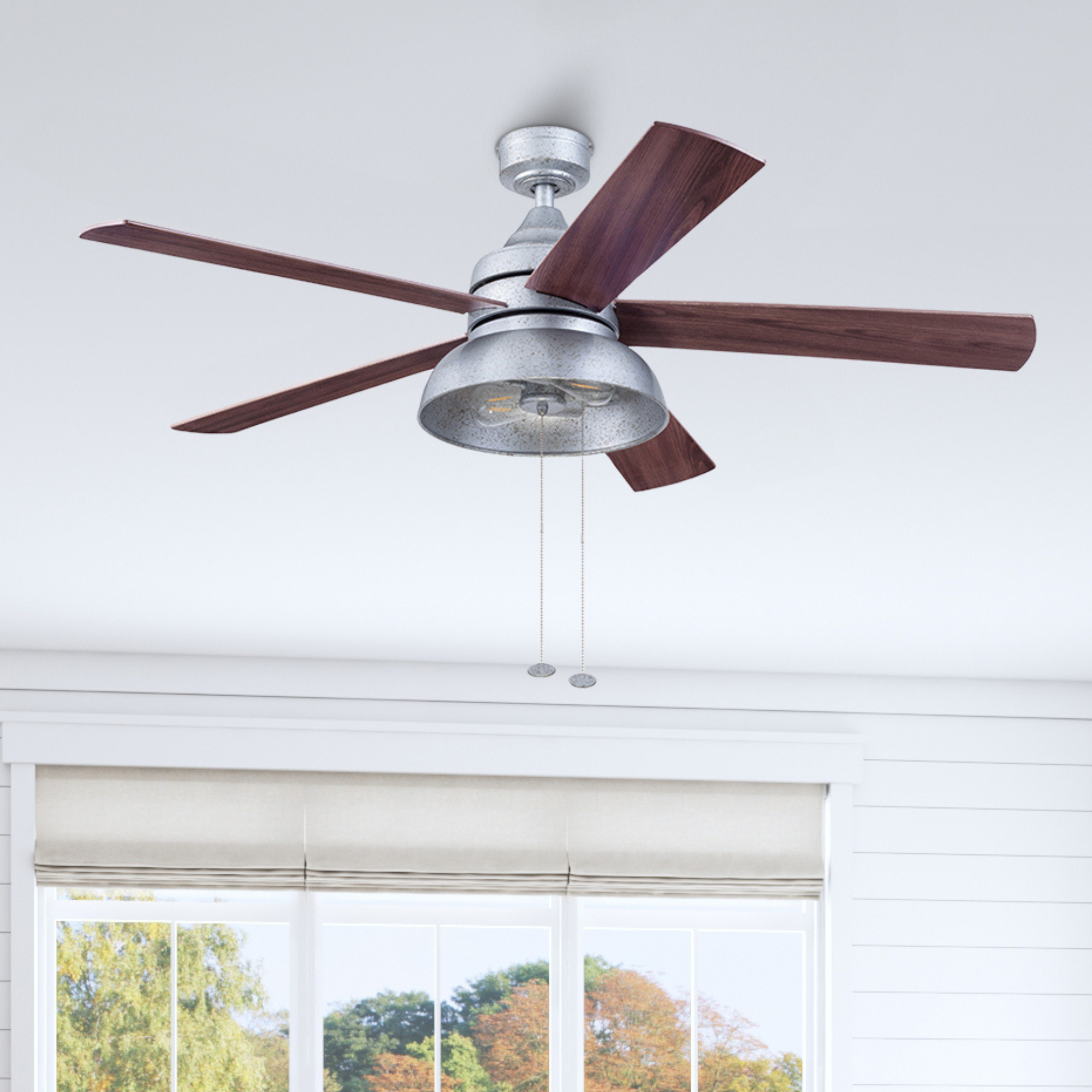 52 Inch Brightondale, Galvanized, Pull Chain, Indoor/Outdoor Ceiling Fan