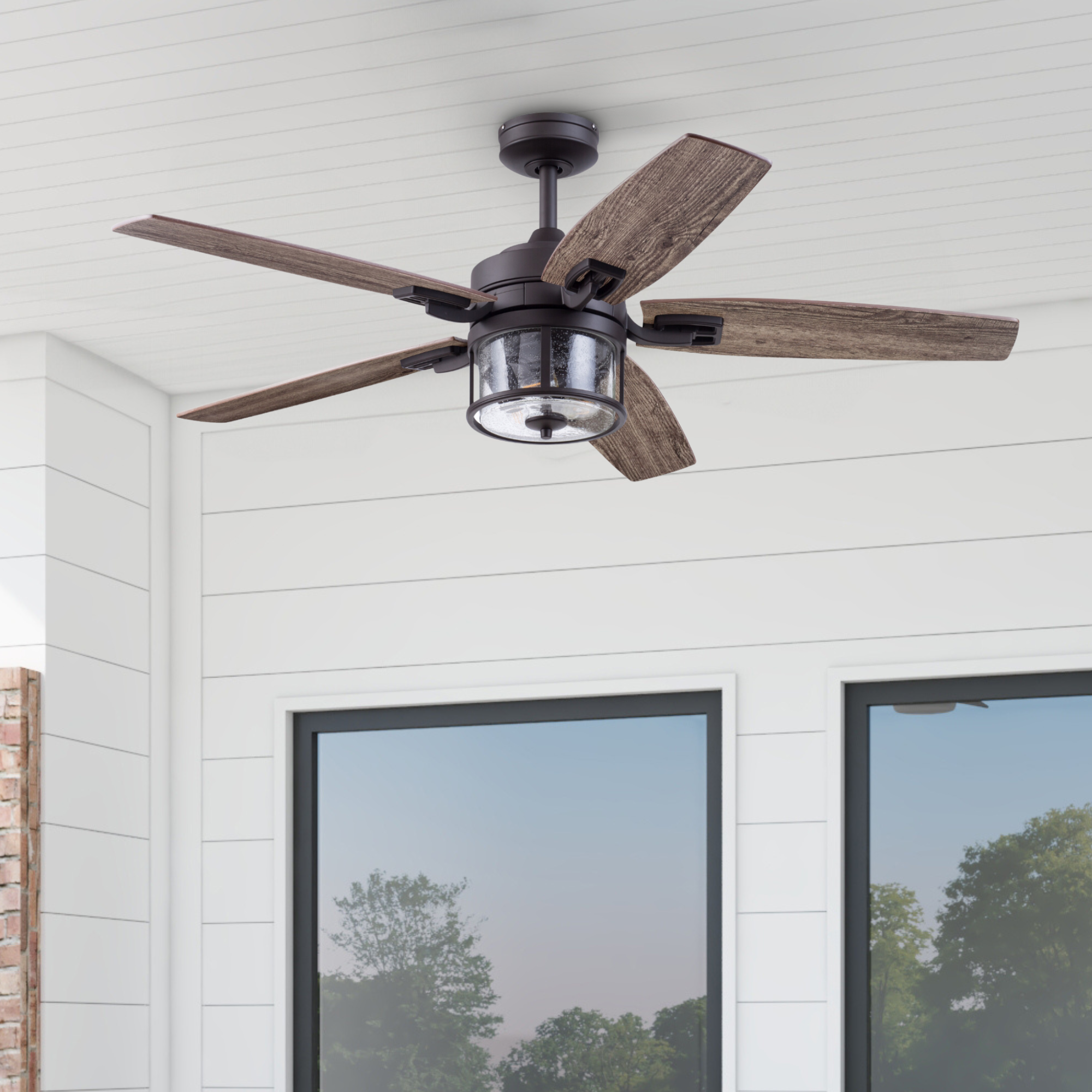 52 Inch Idris, Iron, Remote Control, Indoor/Outdoor Quick Attach™ Ceiling Fan