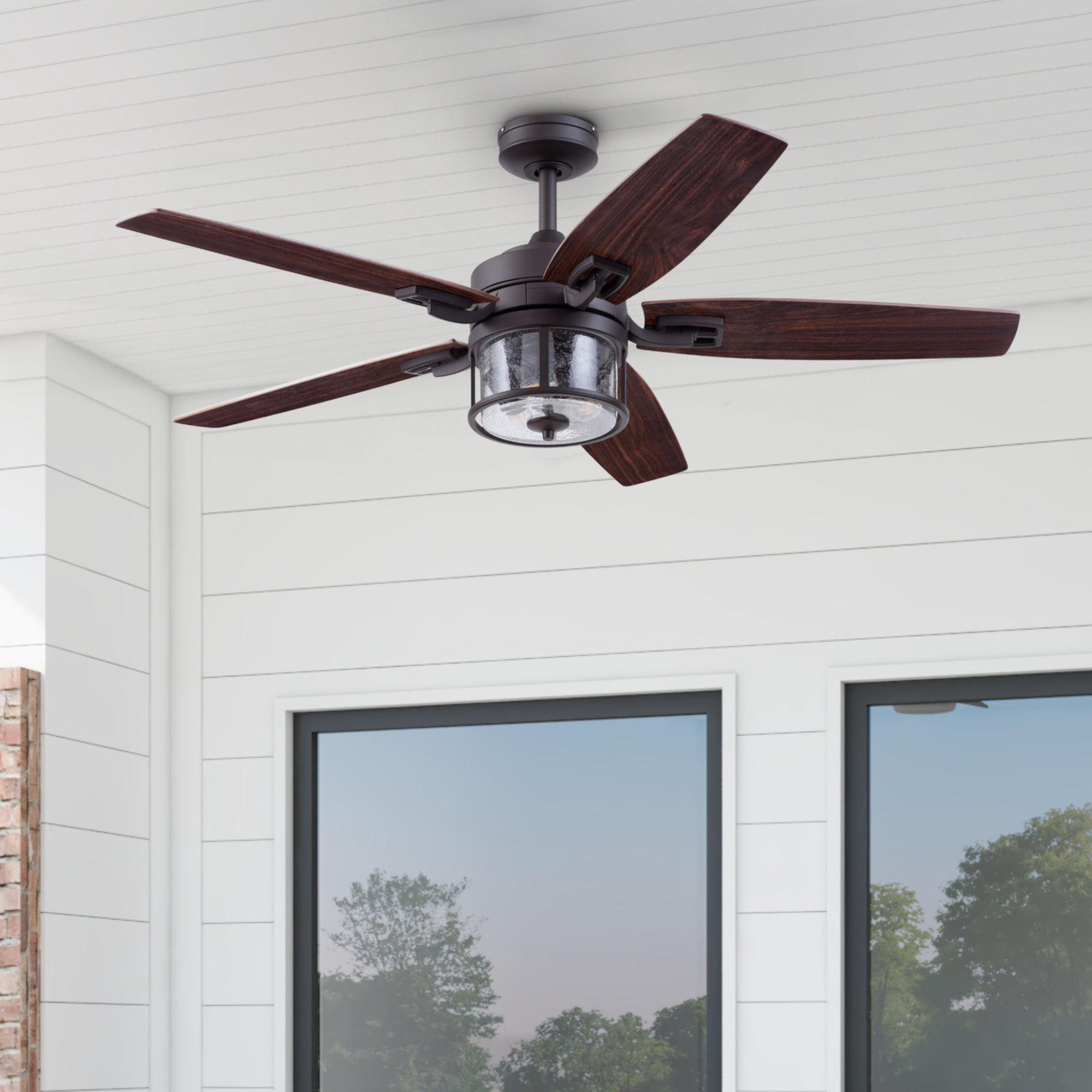 52 Inch Idris, Iron, Remote Control, Indoor/Outdoor Quick Attach™ Ceiling Fan