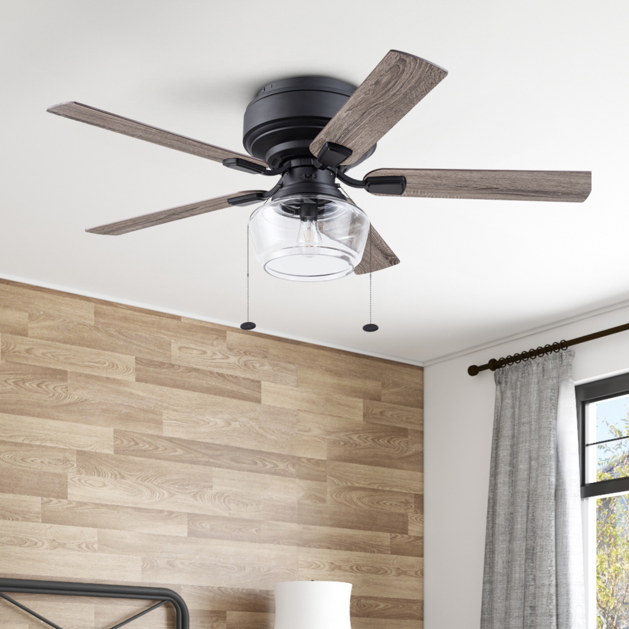 52 Inch MaCenna, Matte Black, Pull Chain, Quick Attach™ Ceiling Fan