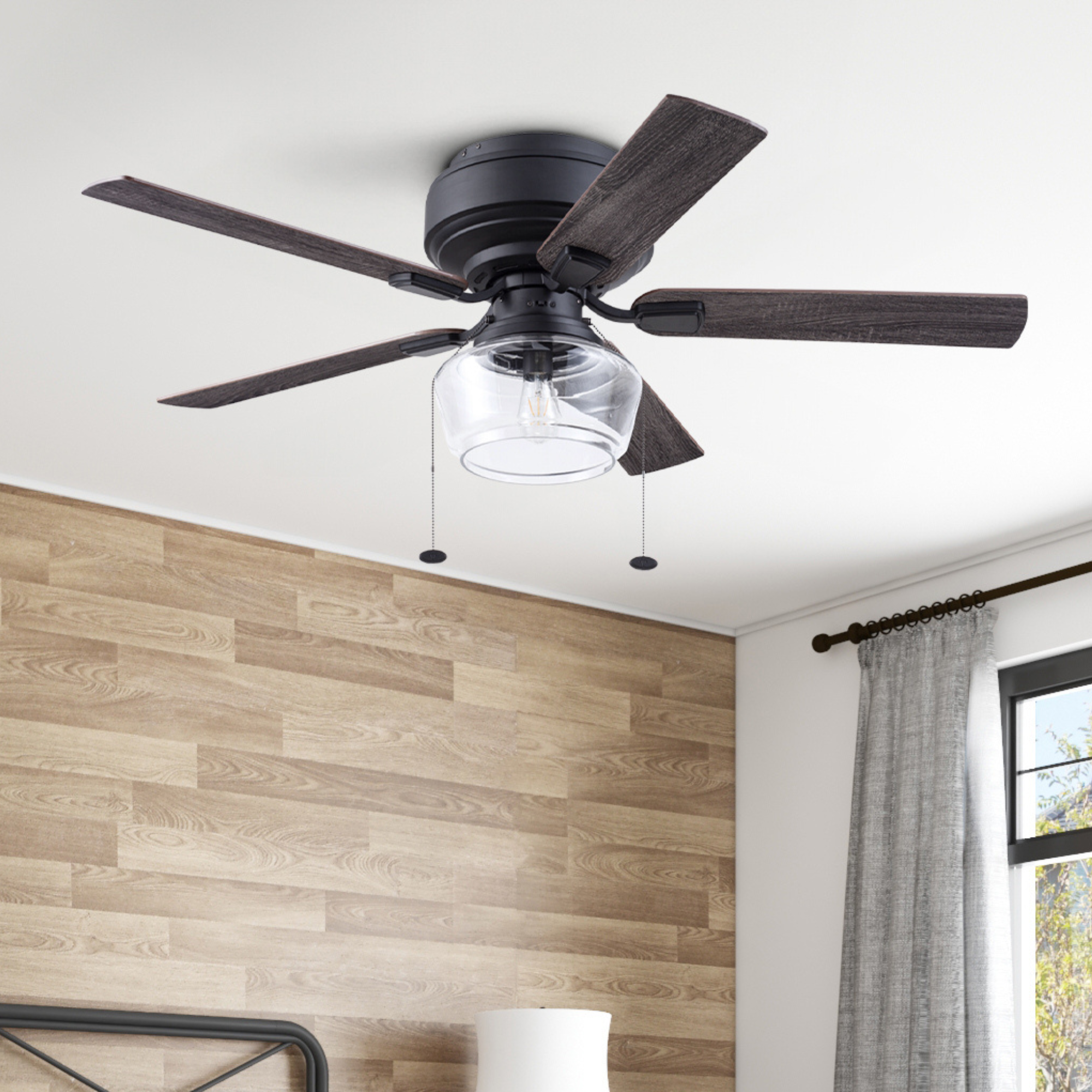 52 Inch MaCenna, Matte Black, Pull Chain, Quick Attach™ Ceiling Fan