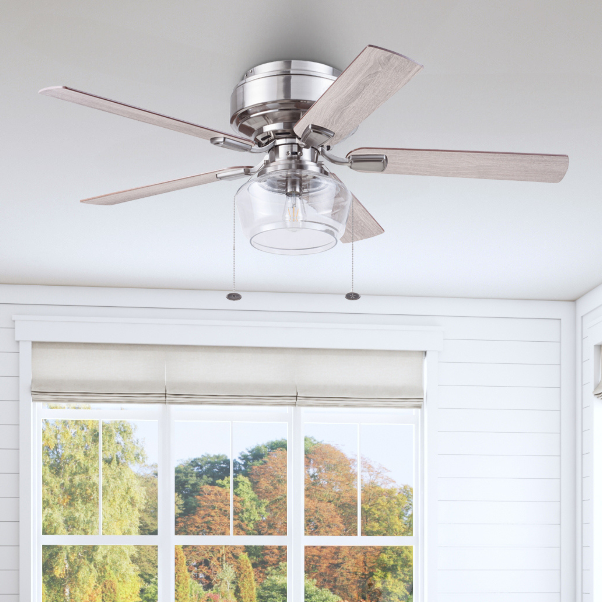 52 Inch MaCenna, Brushed Nickel, Pull Chain, Quick Attach™ Ceiling Fan