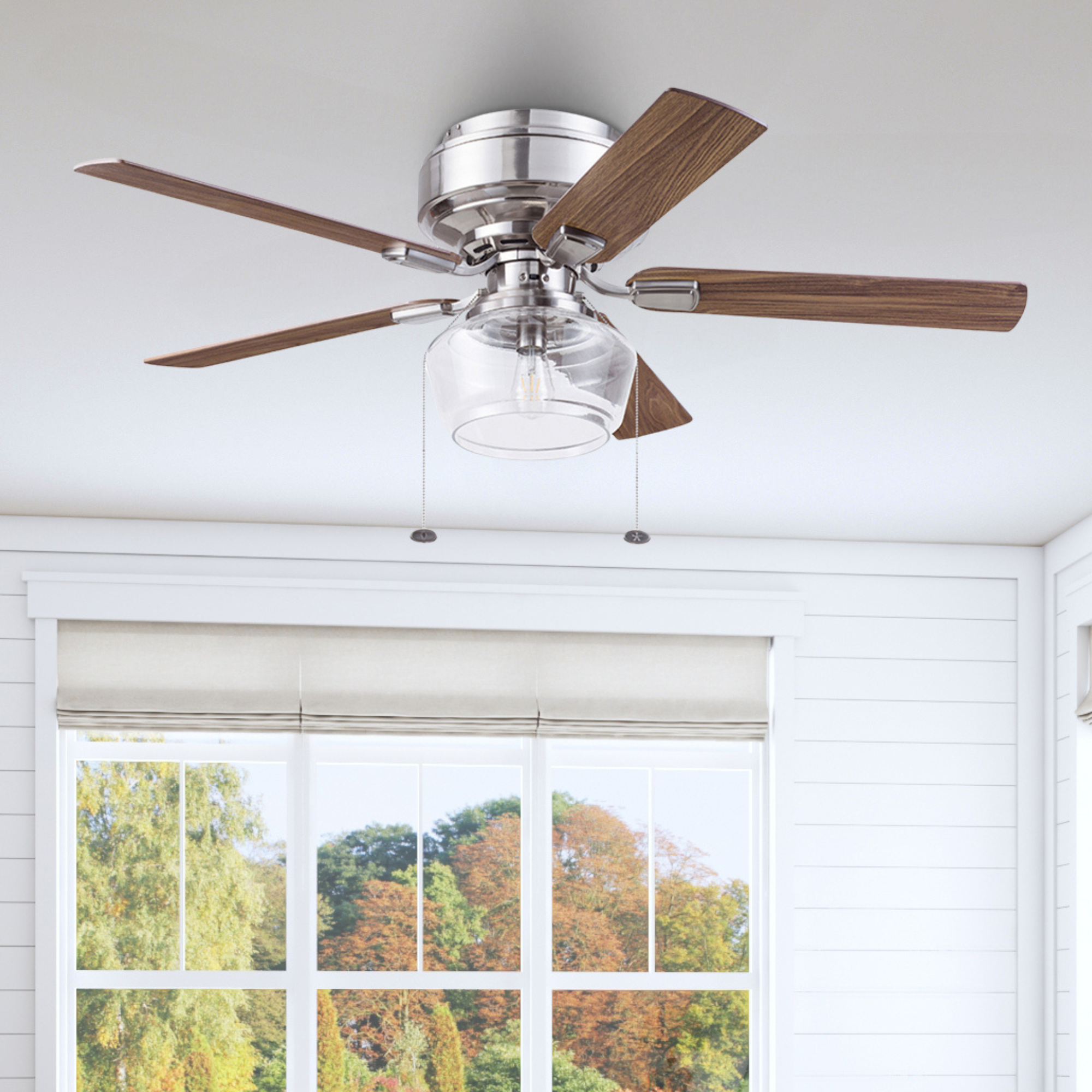 52 Inch MaCenna, Brushed Nickel, Pull Chain, Quick Attach™ Ceiling Fan