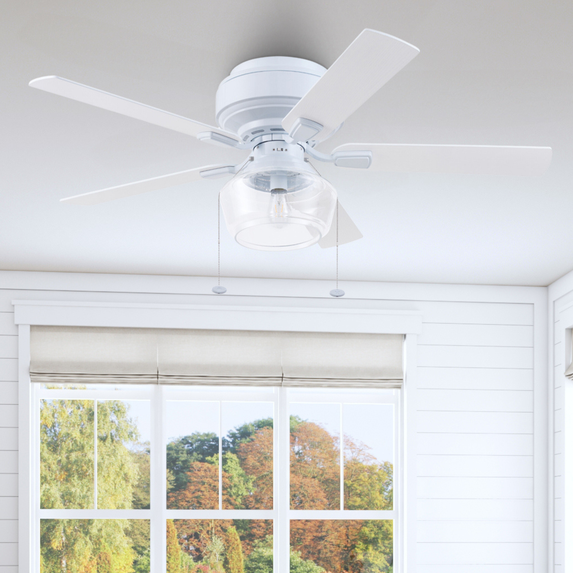 52 Inch MaCenna, White, Pull Chain, Quick Attach™ Ceiling Fan