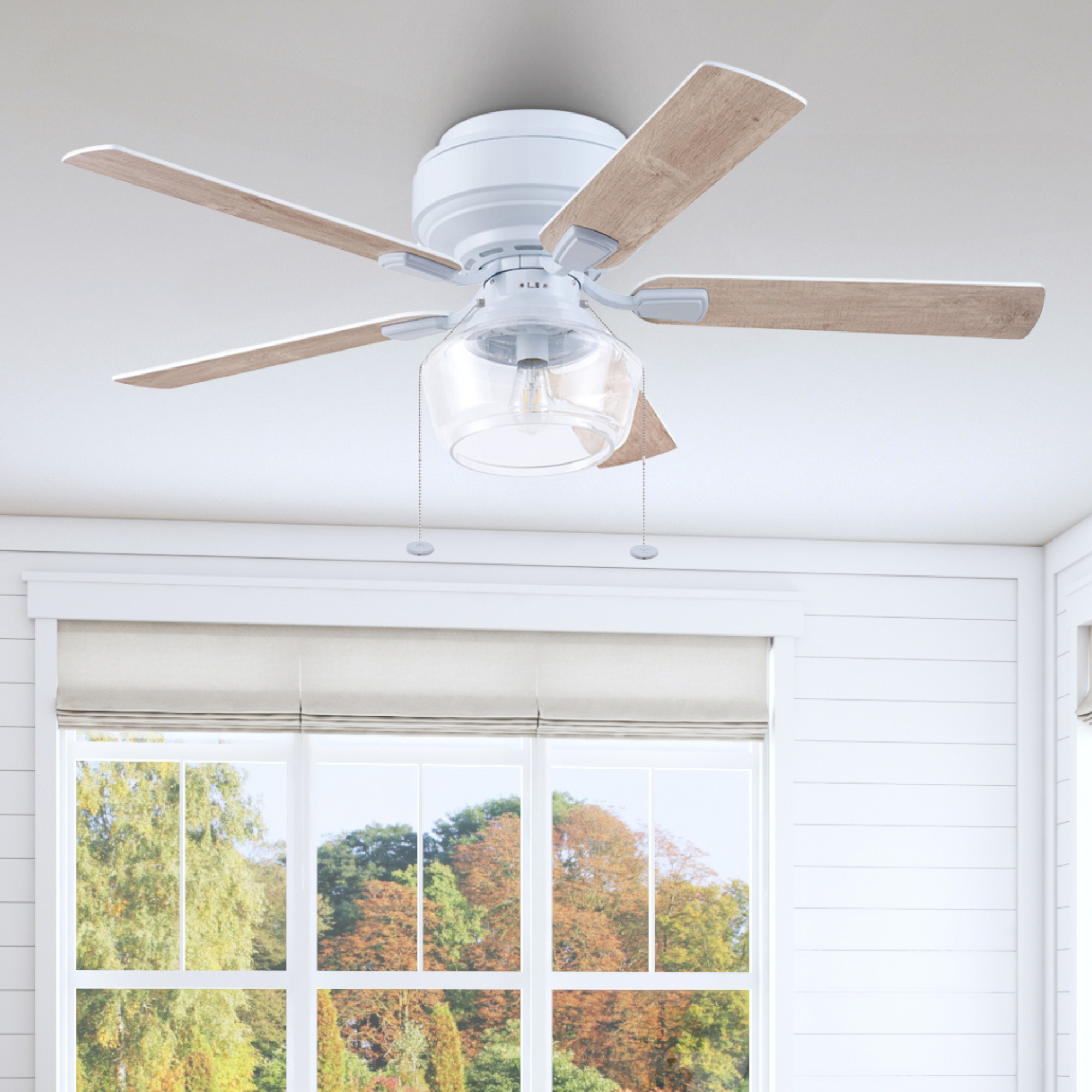 52 Inch MaCenna, White, Pull Chain, Quick Attach™ Ceiling Fan