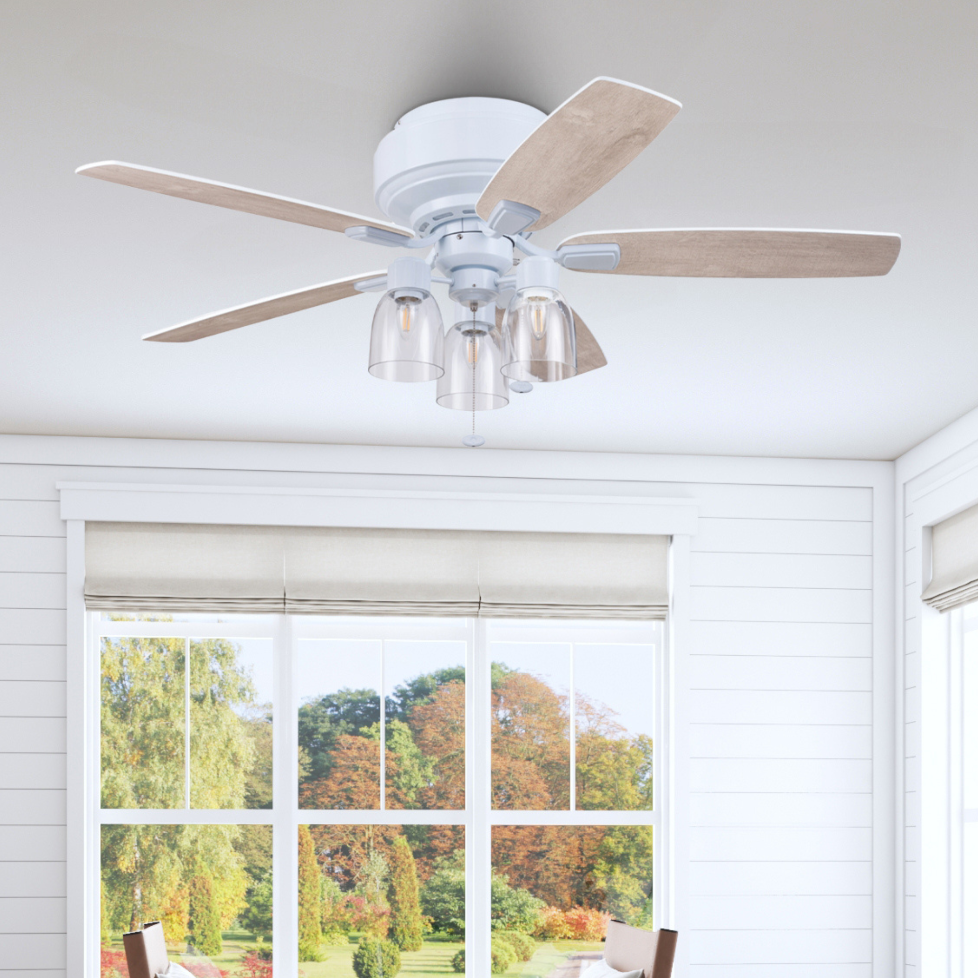 52 Inch Magonia, White, Pull Chain, Quick Attach™ Ceiling Fan