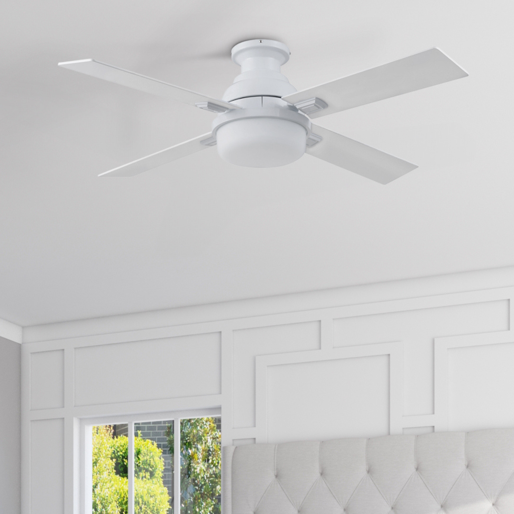 52 Inch Kyrra, White, Remote Control, Ceiling Fan