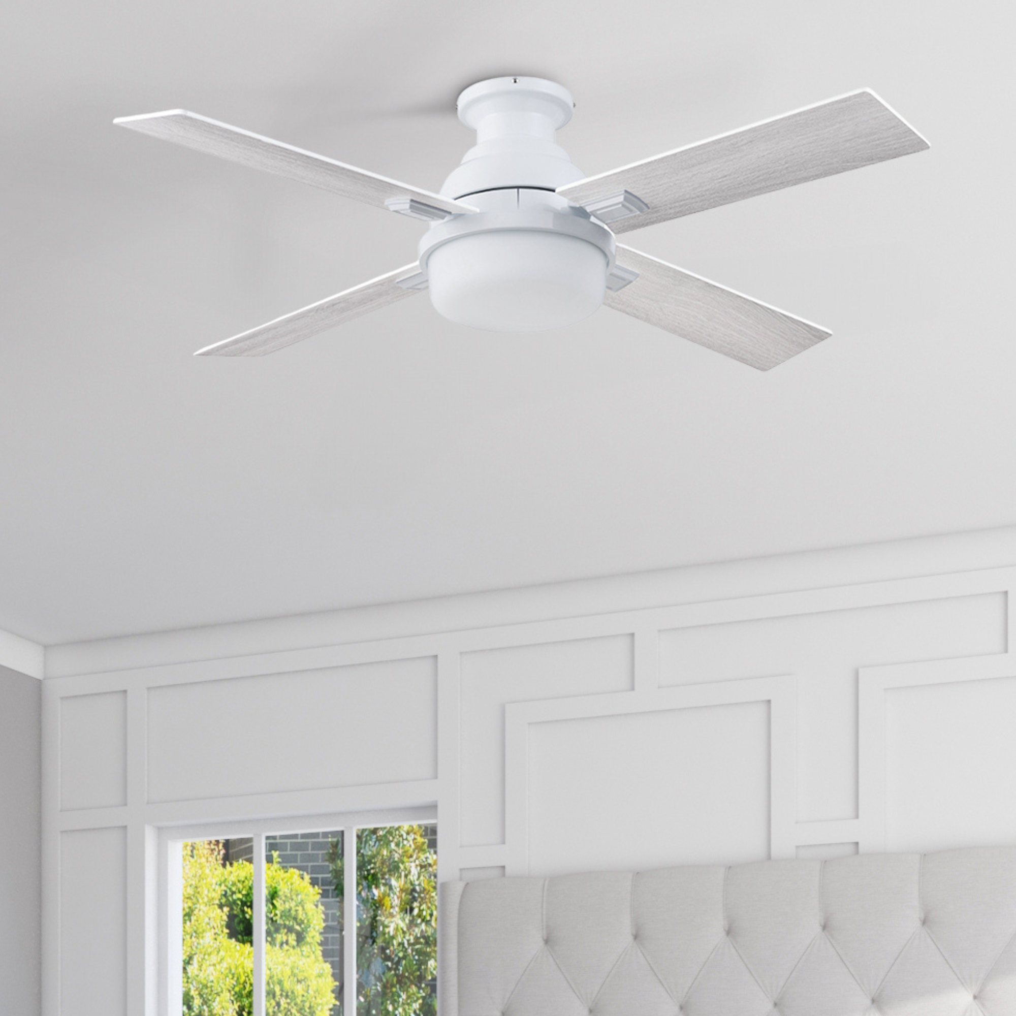 52 Inch Kyrra, White, Remote Control, Ceiling Fan