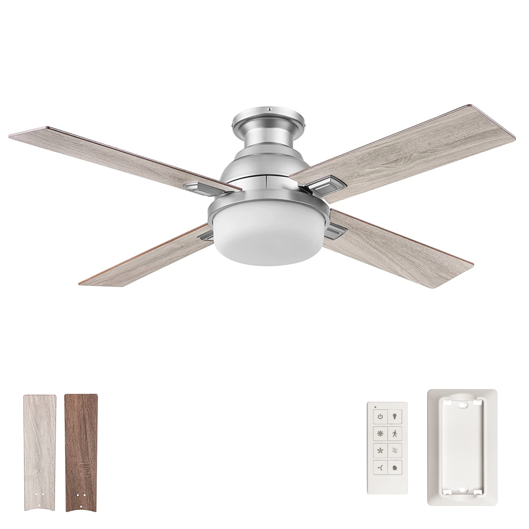 52 Inch Kyrra, Pewter, Remote Control, Ceiling Fan