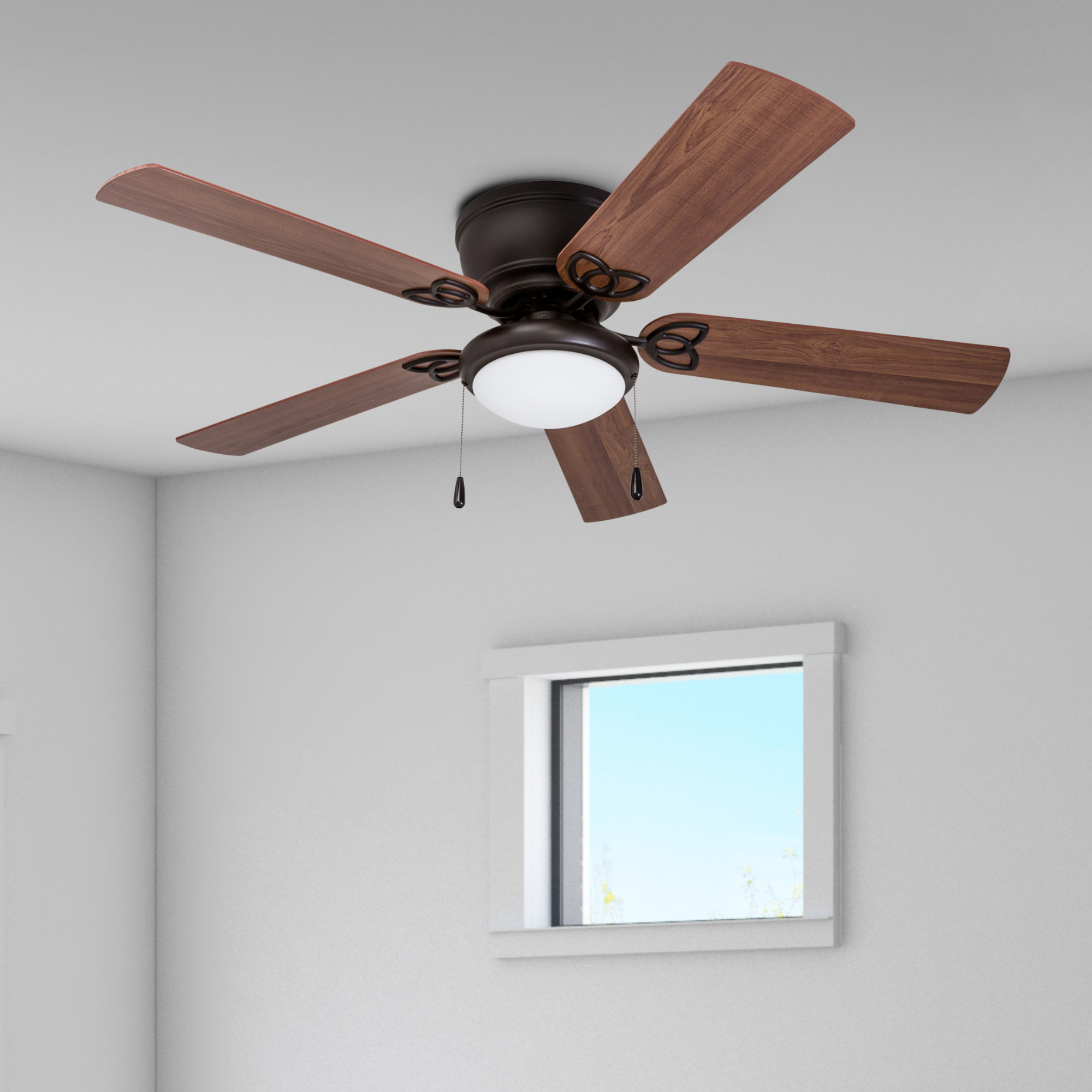 52 Inch Benton, Bronze, Pull Chain, Ceiling Fan