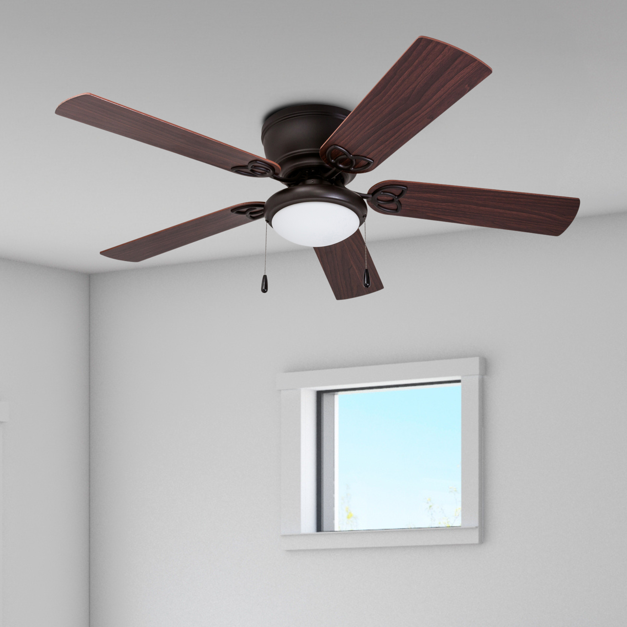 52 Inch Benton, Bronze, Pull Chain, Ceiling Fan