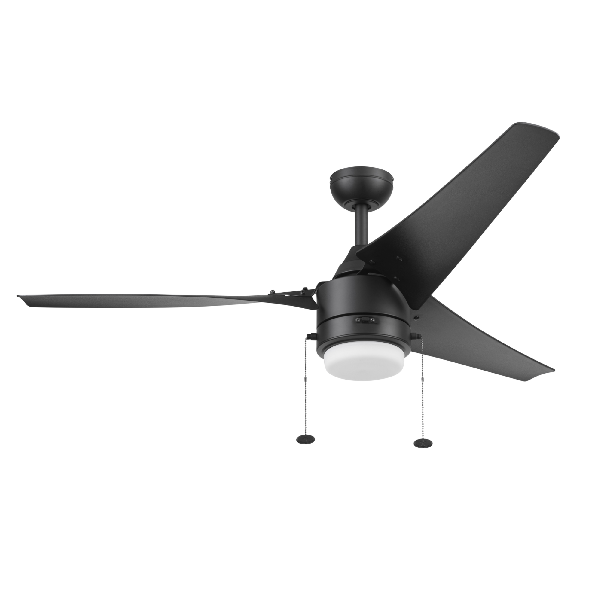 56 Inch Teo, Matte Black, Pull Chain, Indoor/Outdoor Ceiling Fan