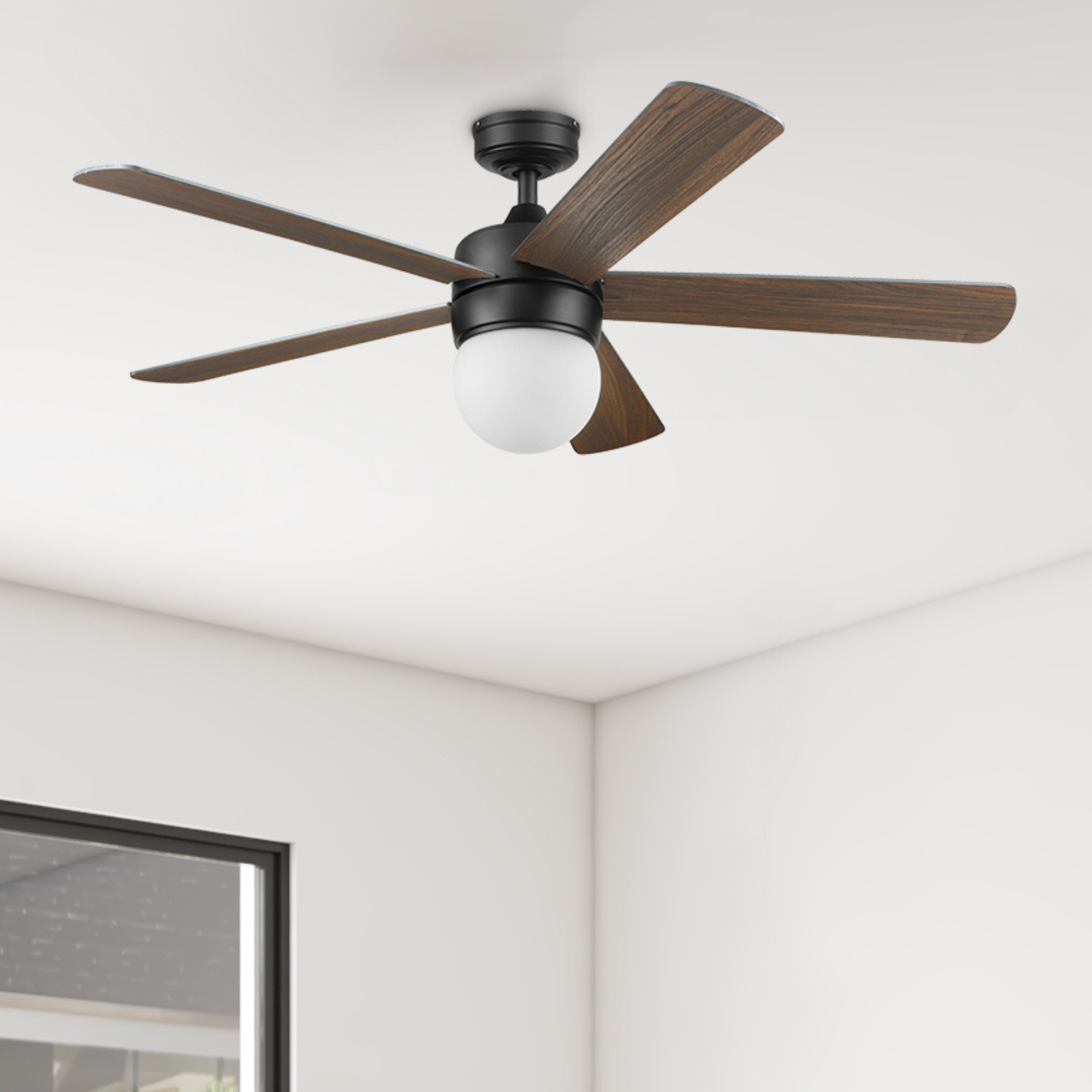 52 Inch Ardrey Kell, Matte Black, Remote Control, Ceiling Fan