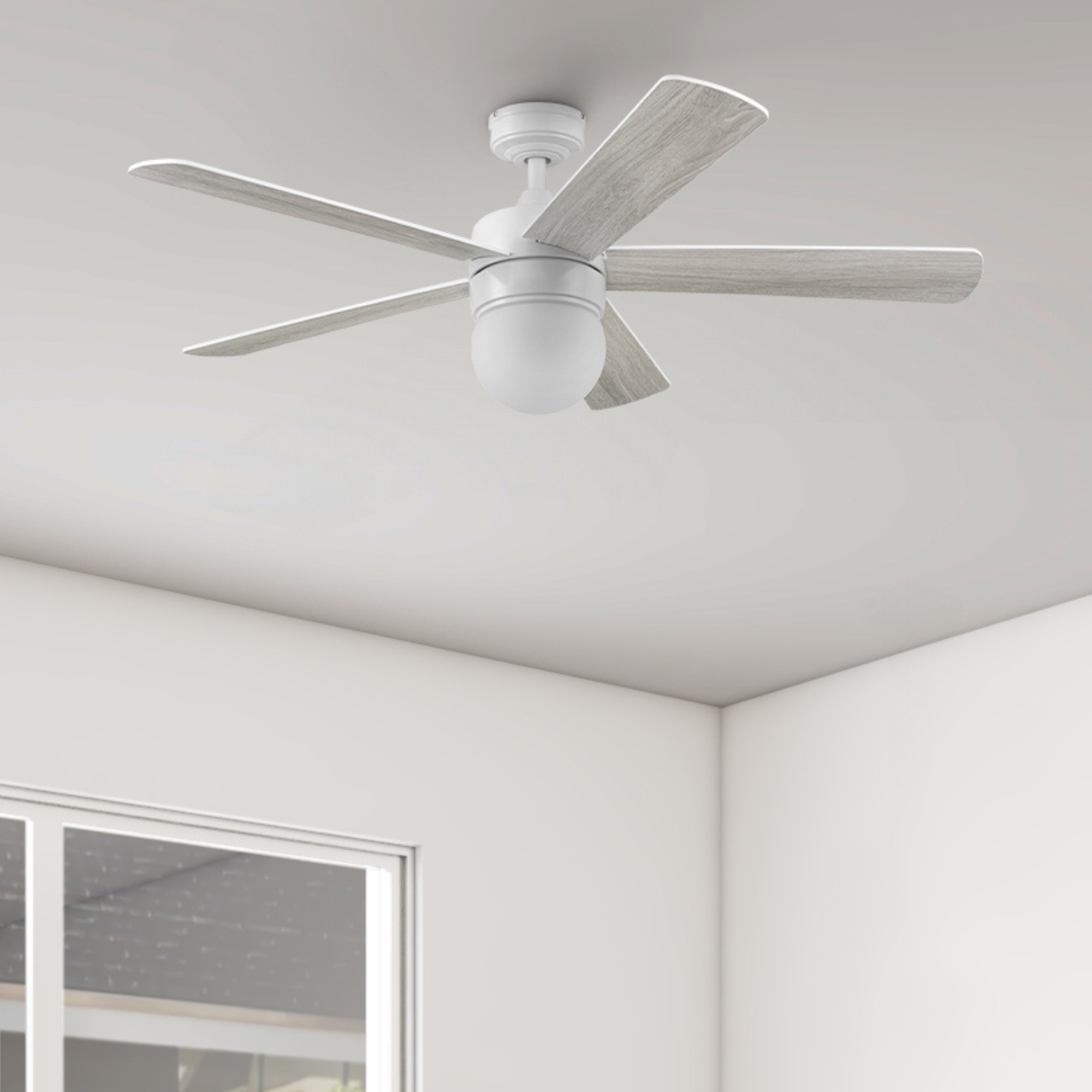 52 Inch Ardrey Kell, White, Remote Control, Ceiling Fan