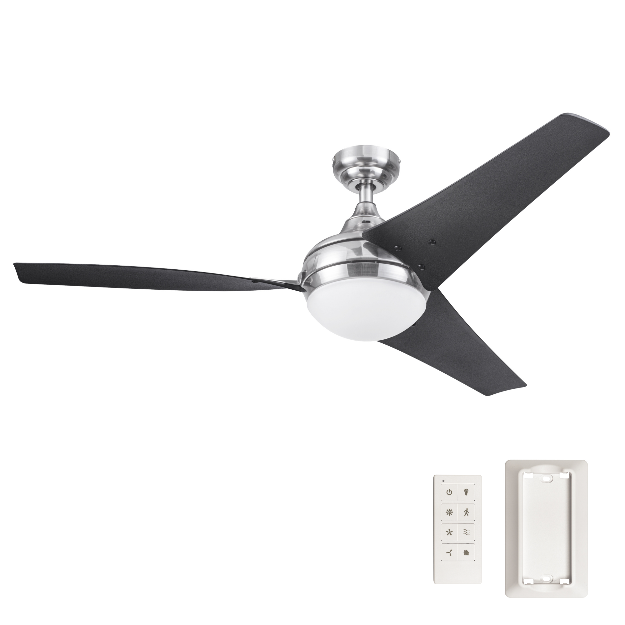 52 Inch Maxon, Satin Nickel, Remote Control, Ceiling Fan