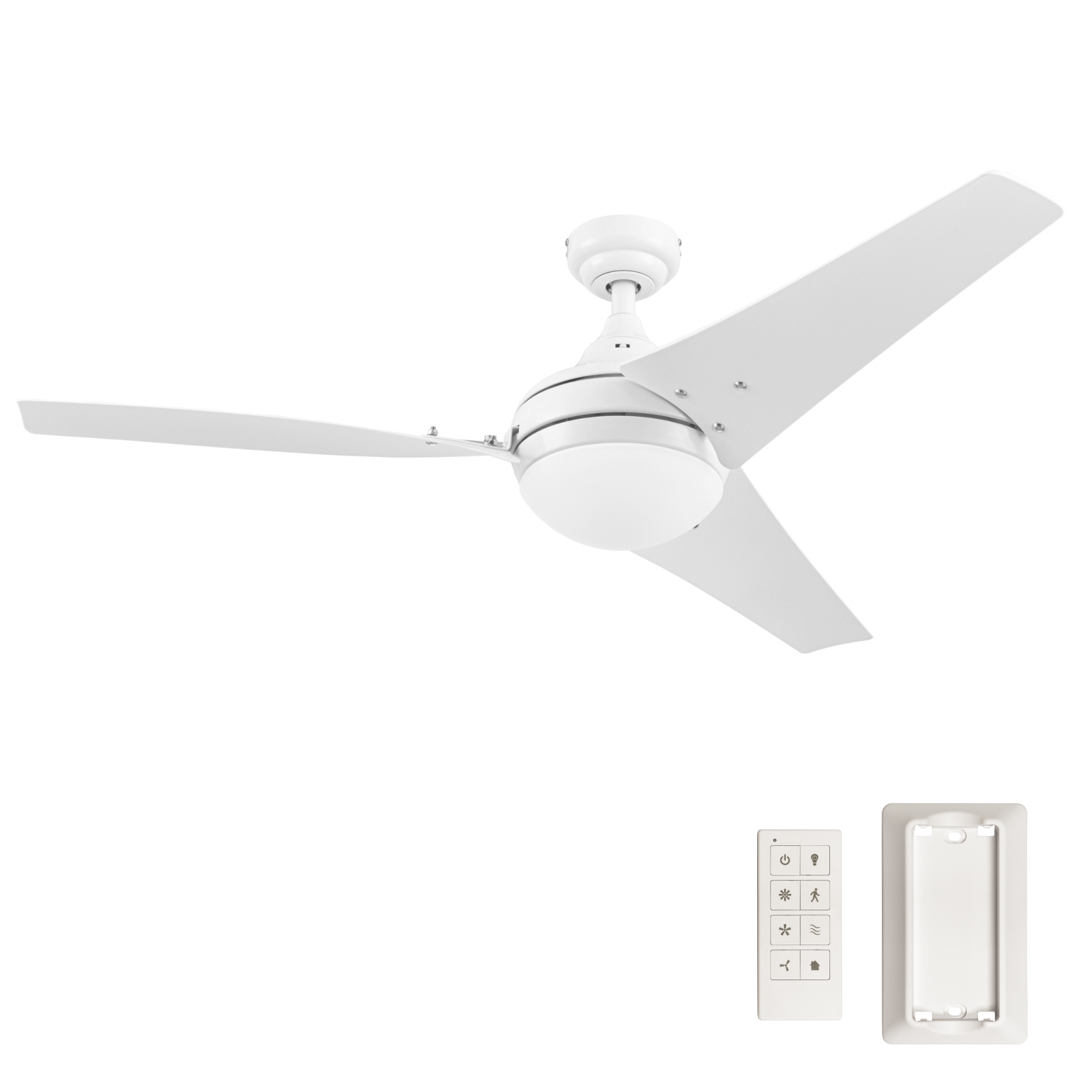 52 Inch Maxon, White, Remote Control, Ceiling Fan