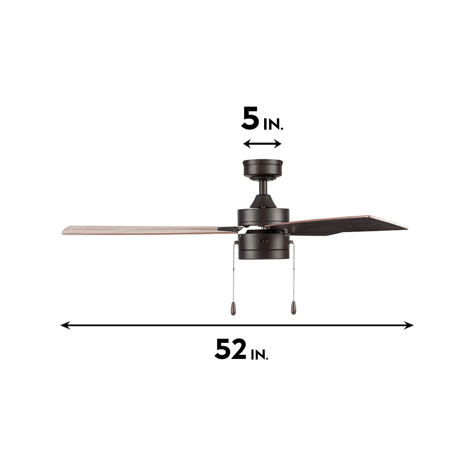 52 Inch Madrona, Espresso Bronze, Pull Chain, Ceiling Fan by Prominence Home