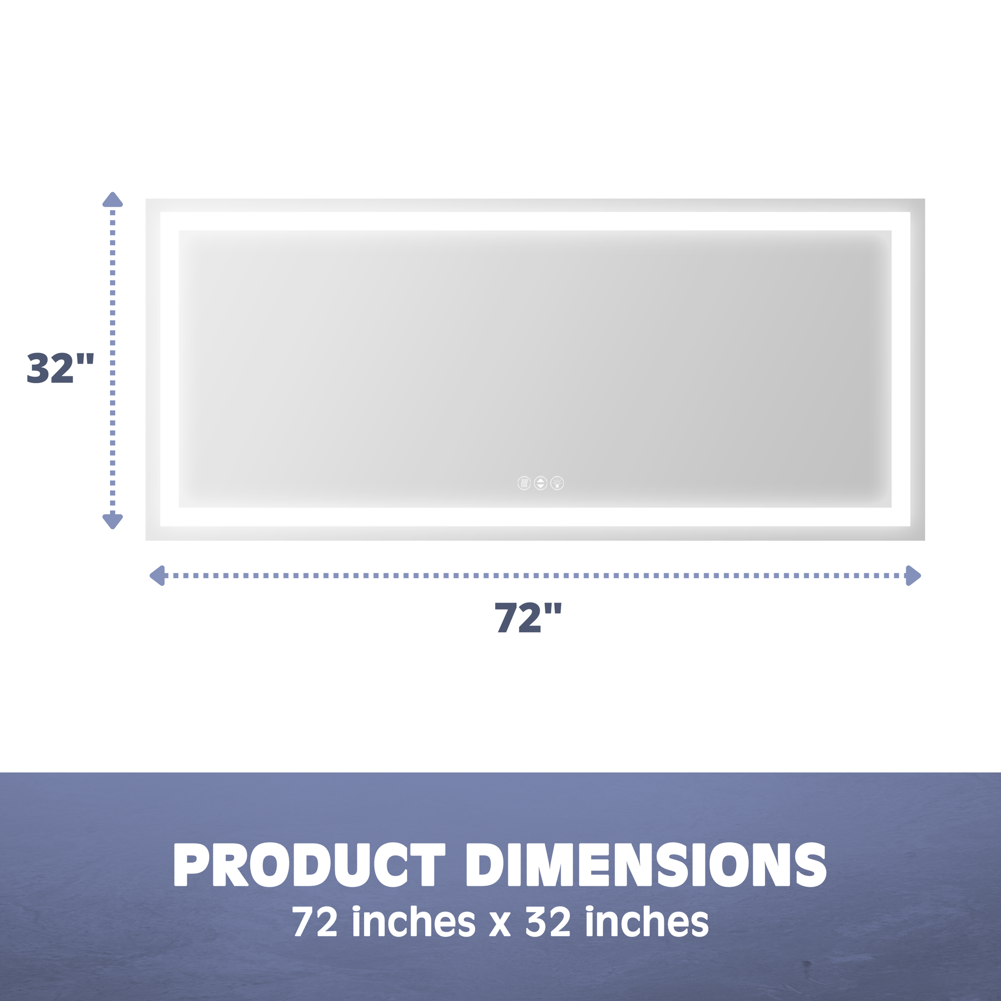 Luxury LED Bathroom/Wall Mirror with Front and Back Light, Anti Fog, Shatter Resistant and Adjustable Light Settings, 72 in x 32 in by Prominence Home