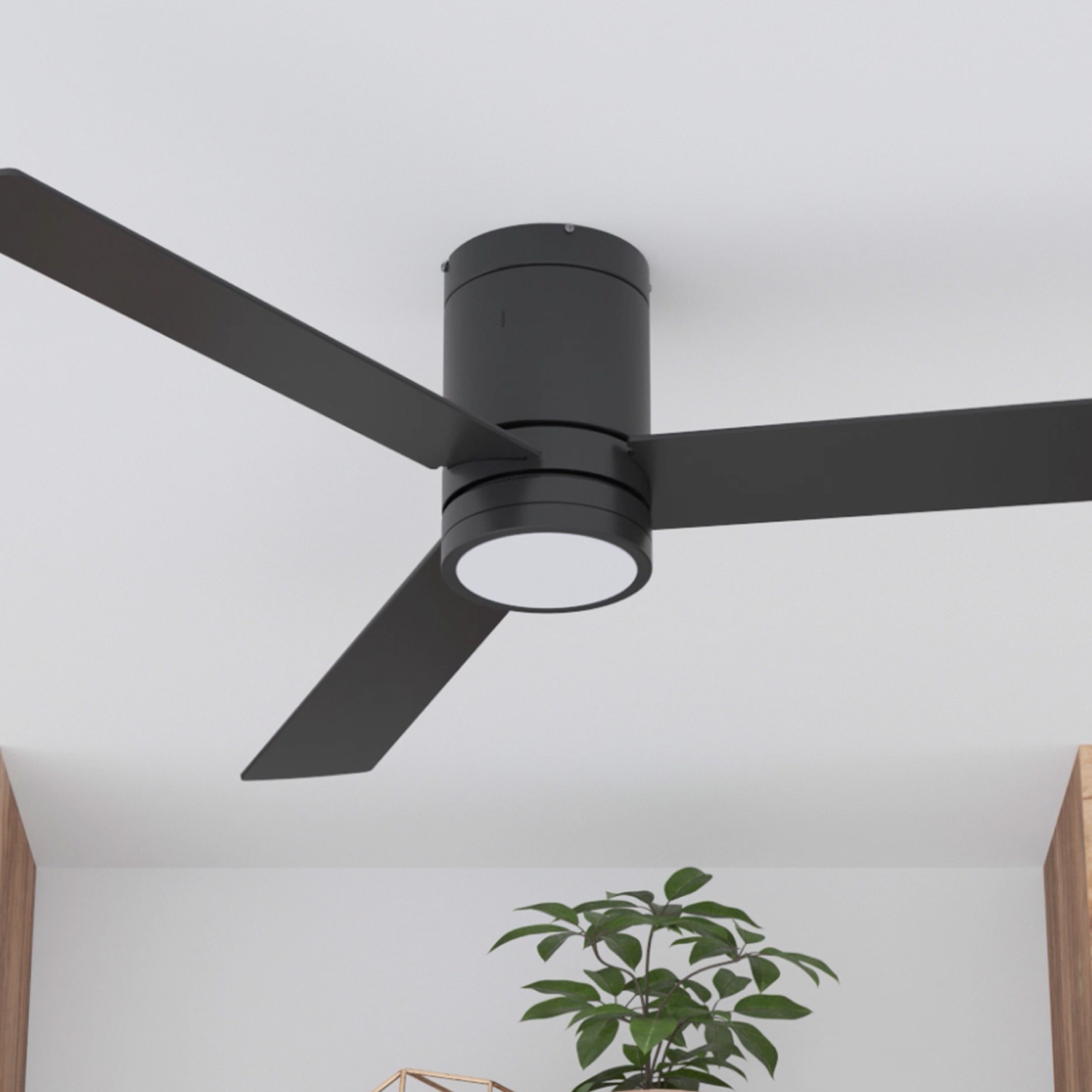 52 Inch Espy, Matte Black, Remote Control, Ceiling Fan by Prominence Home