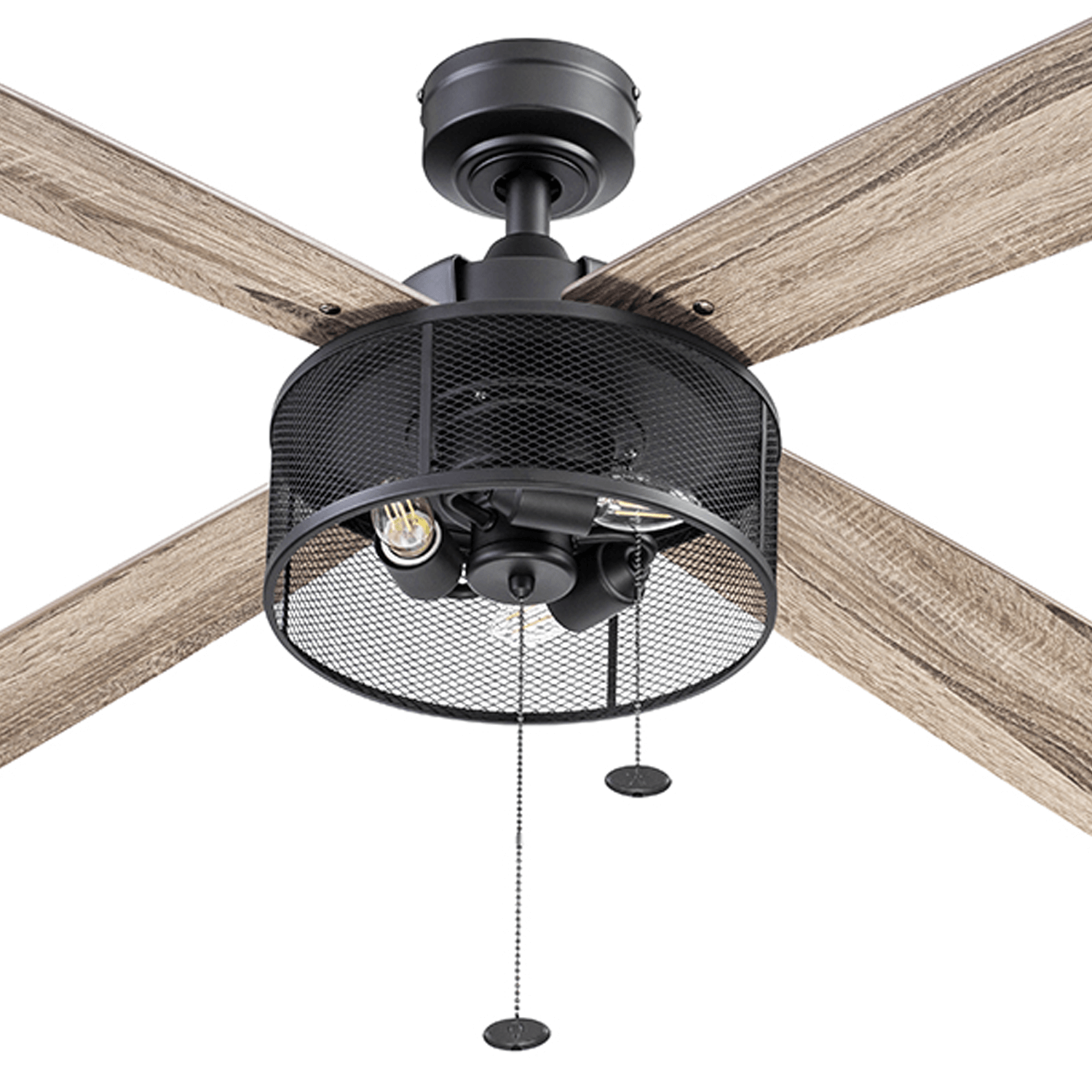 52 Inch Mandino, Matte Black, Pull Chain, Ceiling Fan by Prominence Home