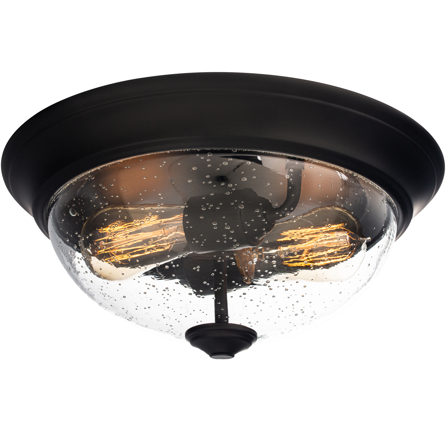 13 Inch Designer Series Flush Mount Bowl Light Clear Seeded
