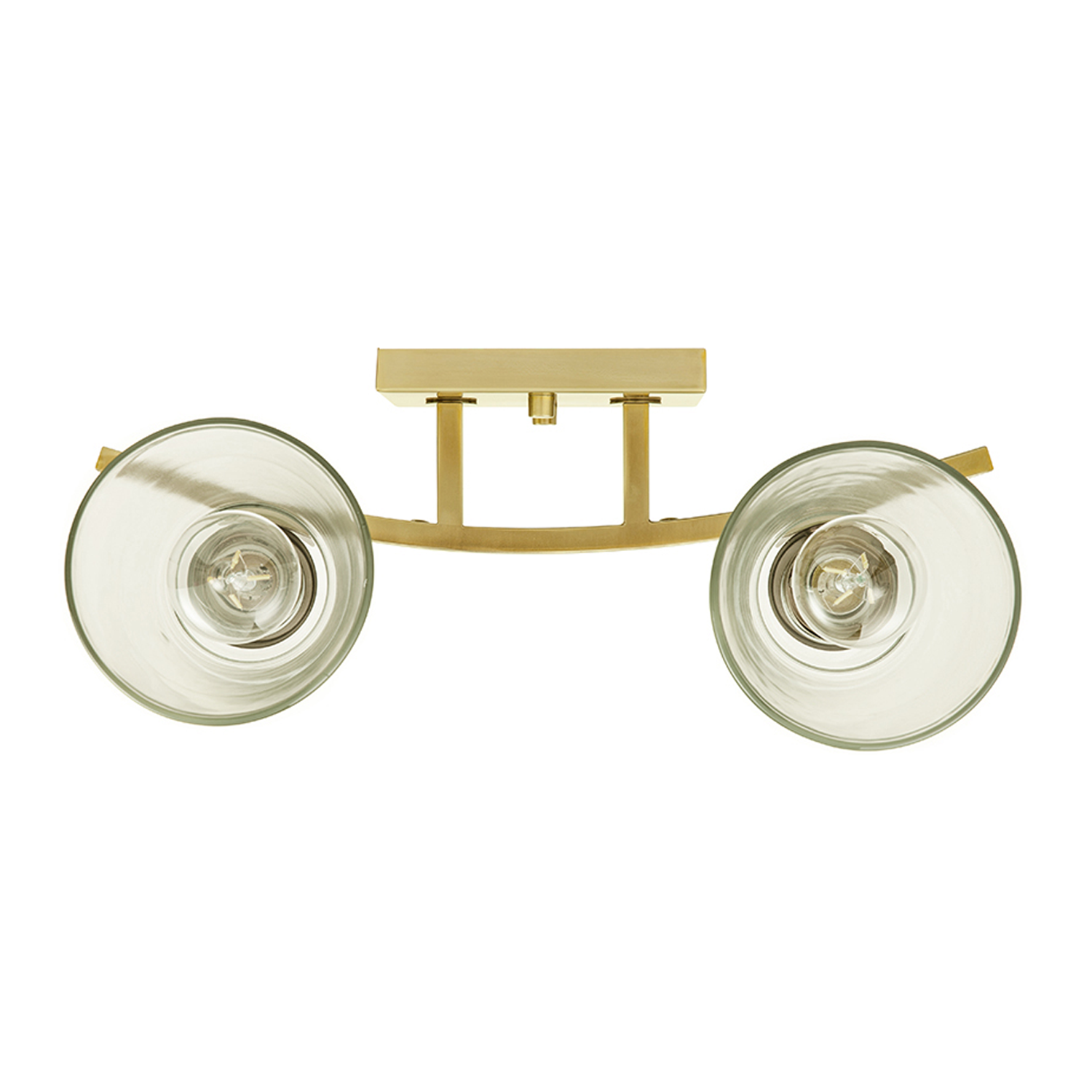 Fairendale, Vanity Light, Two Light, Clear Glass, Soft Gold by Prominence Home