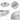 Madalyn, Drum Flushmount Light Fixture, Clear Glass, Brushed Nickel by Prominence Home