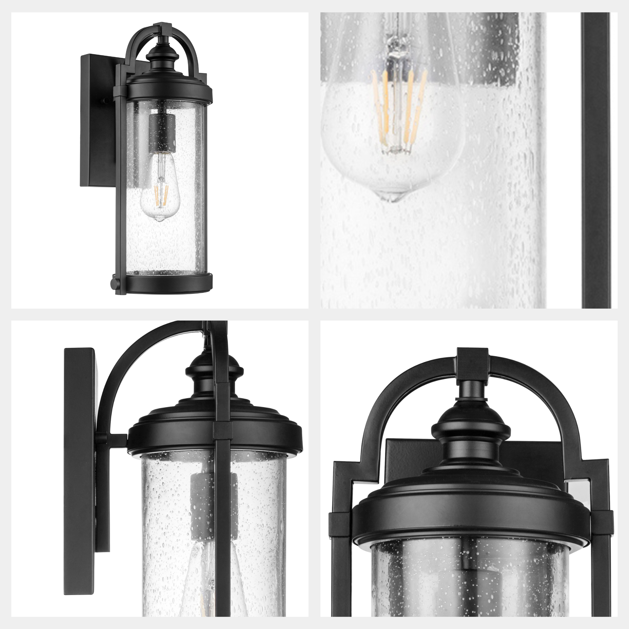 Cedardale, Wet-Rated Coach Light, Matte Black by Prominence Home