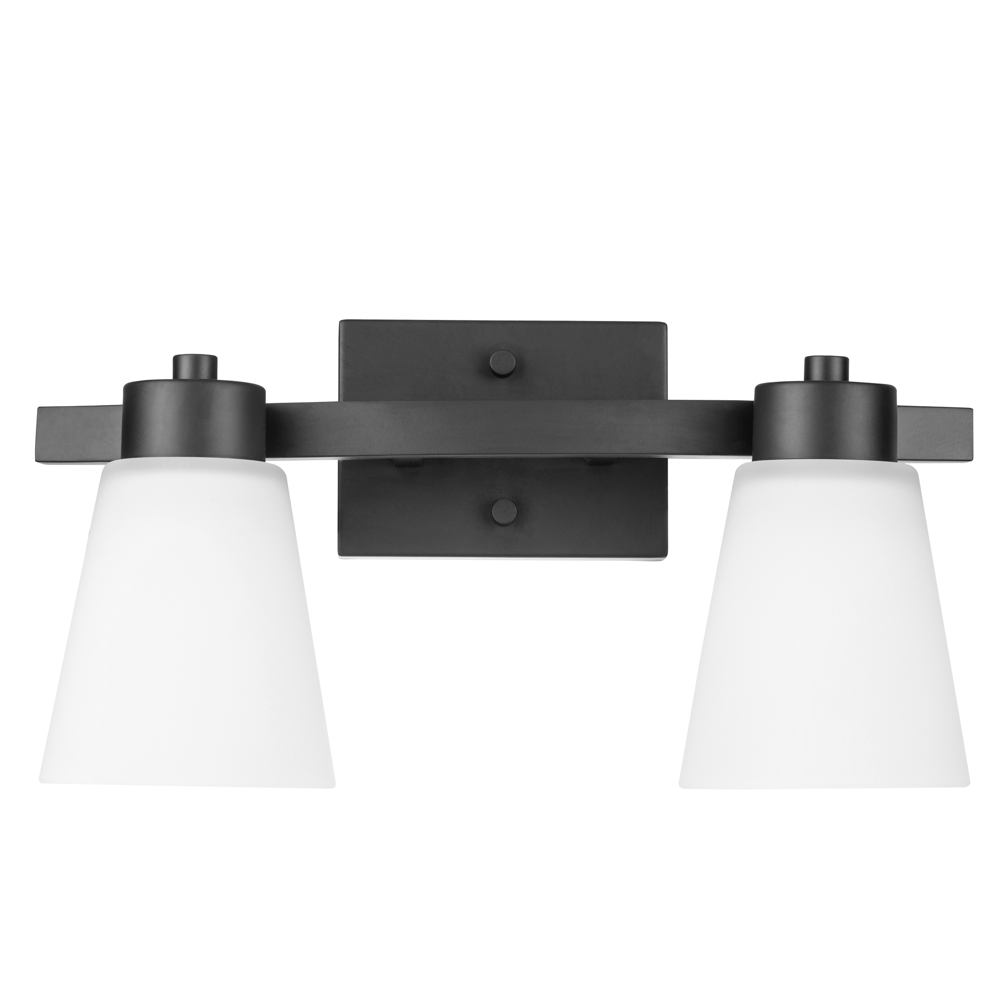 Fairendale, Vanity Light, Two Light, Frosted Glass, Matte Black by Prominence Home