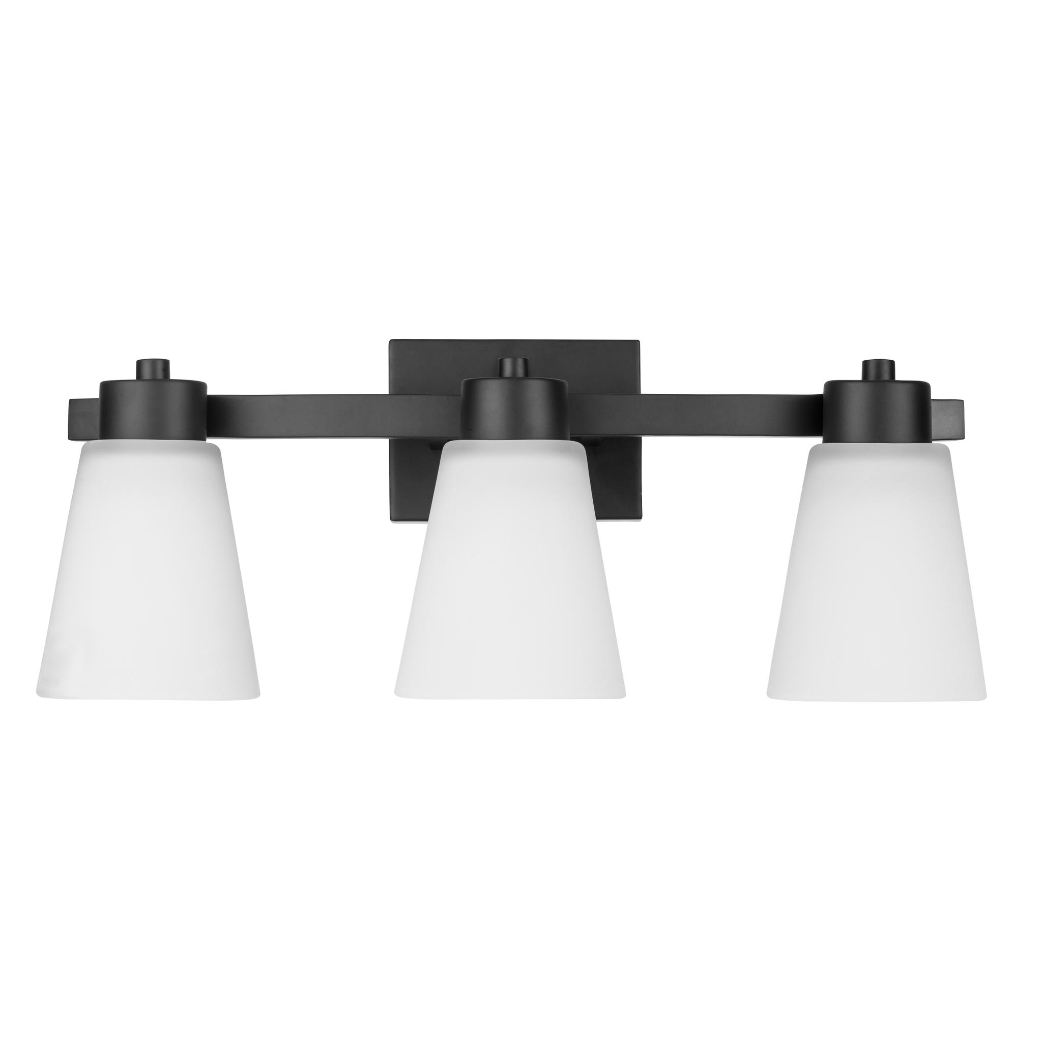 Fairendale, Vanity Light, Three Light, Frosted Glass, Matte Black by Prominence Home